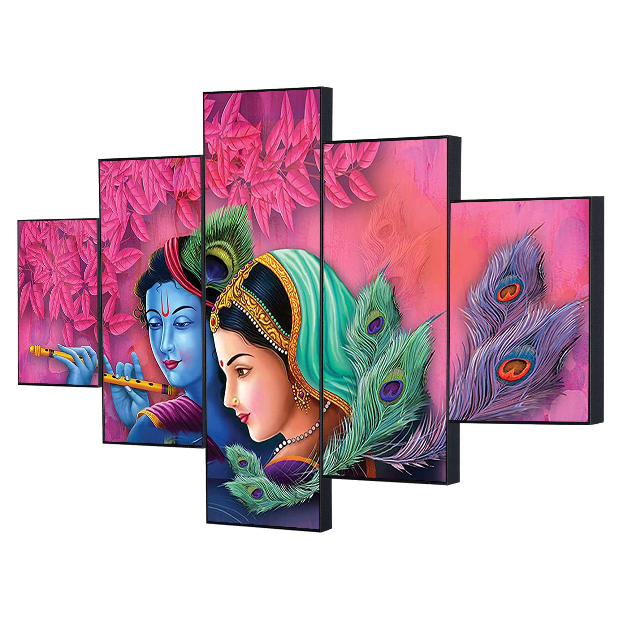 Set Of Five Framed Digital Wall Painting