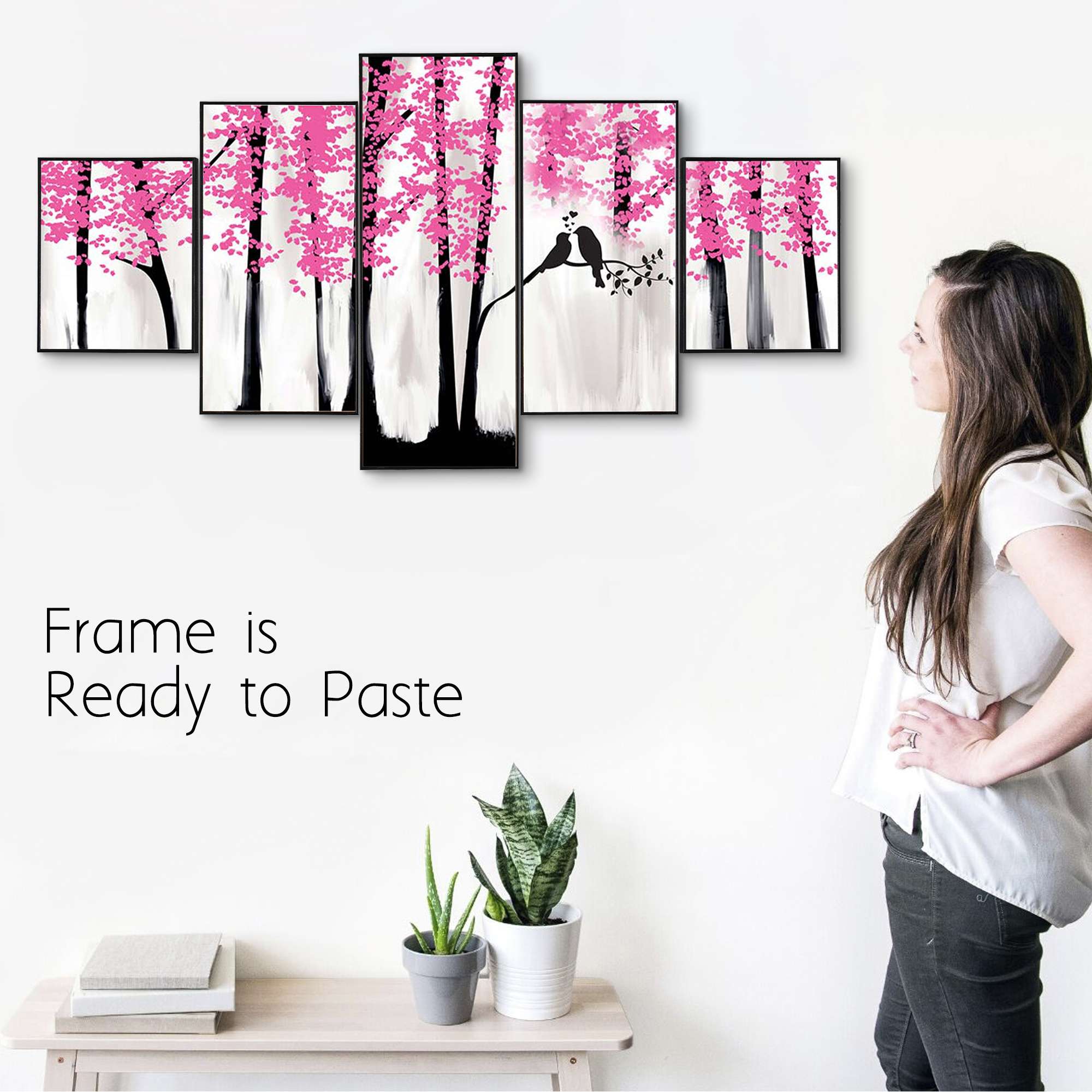 Set Of Five Framed Digital Wall Painting