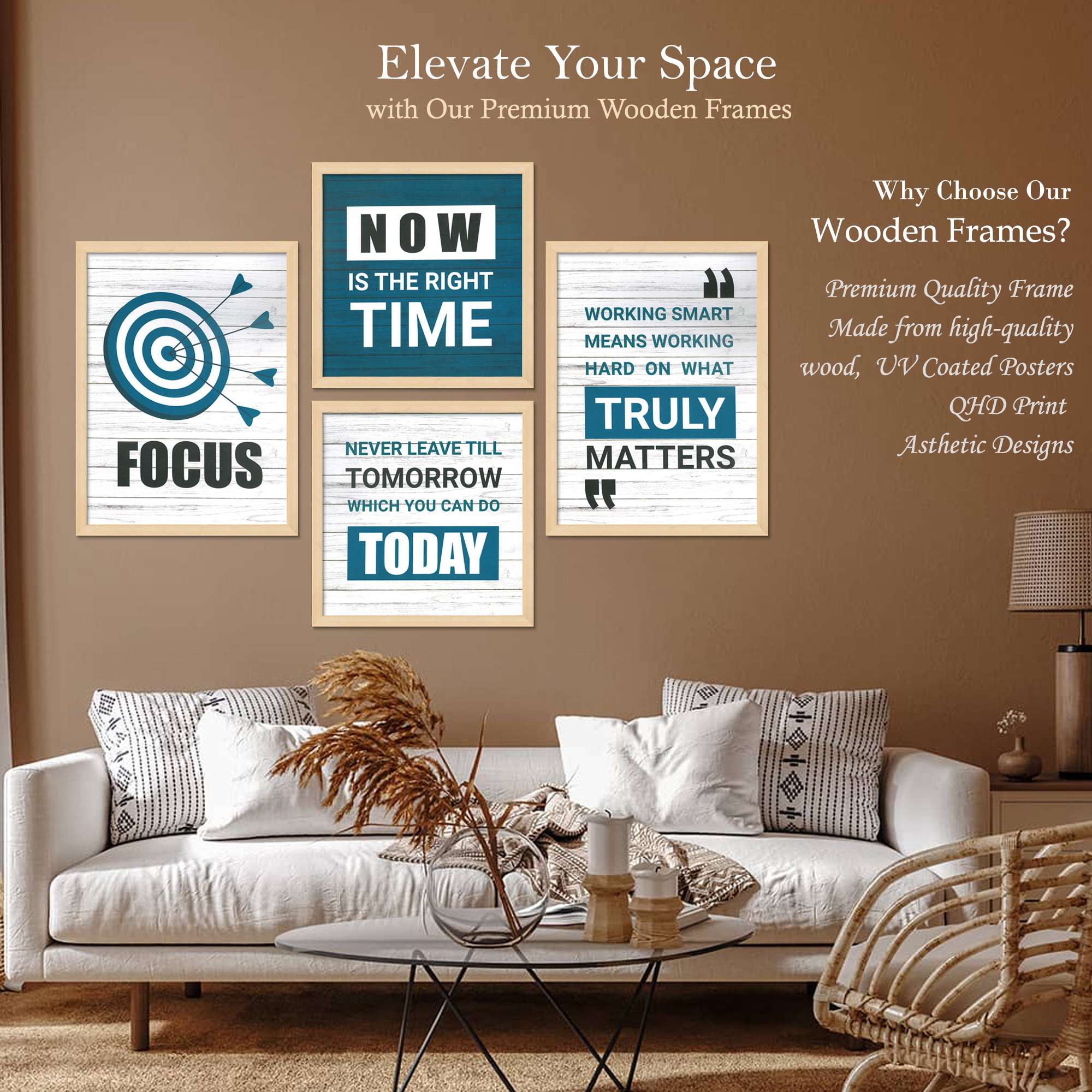 SET OF 4 DIGITAL WALL PAINTING