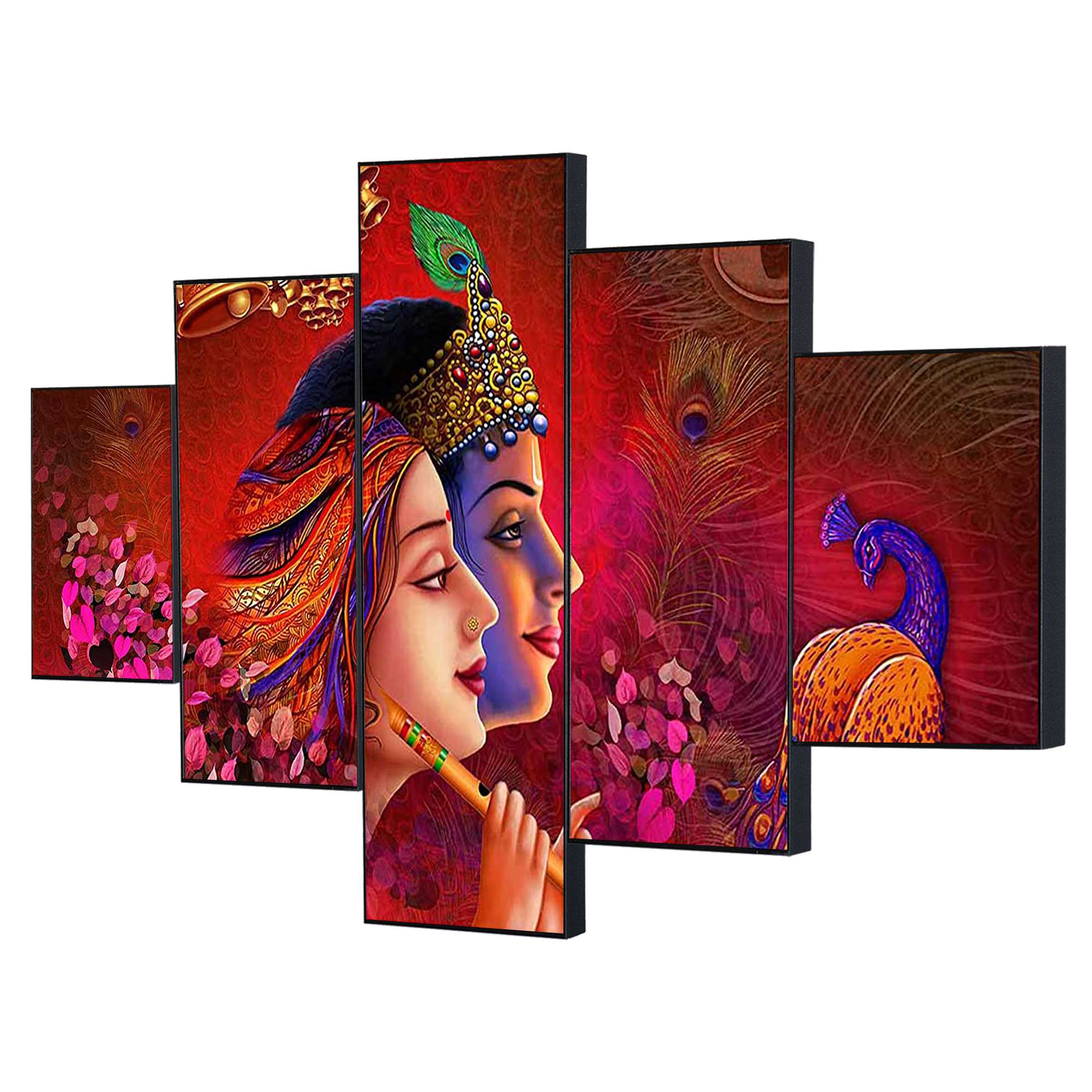 Set Of Five Framed Digital Wall Painting