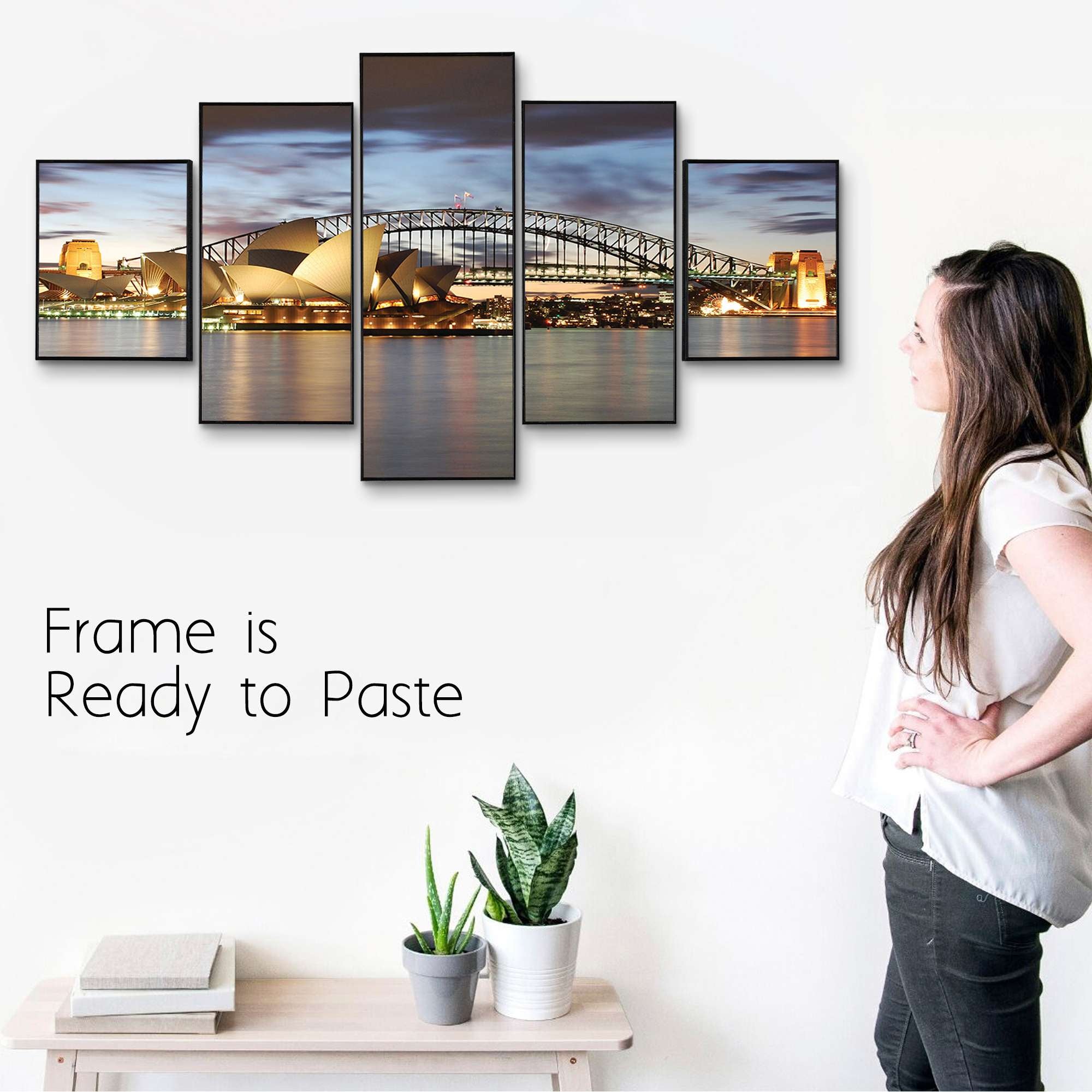 Set Of Five Framed Digital Wall Painting