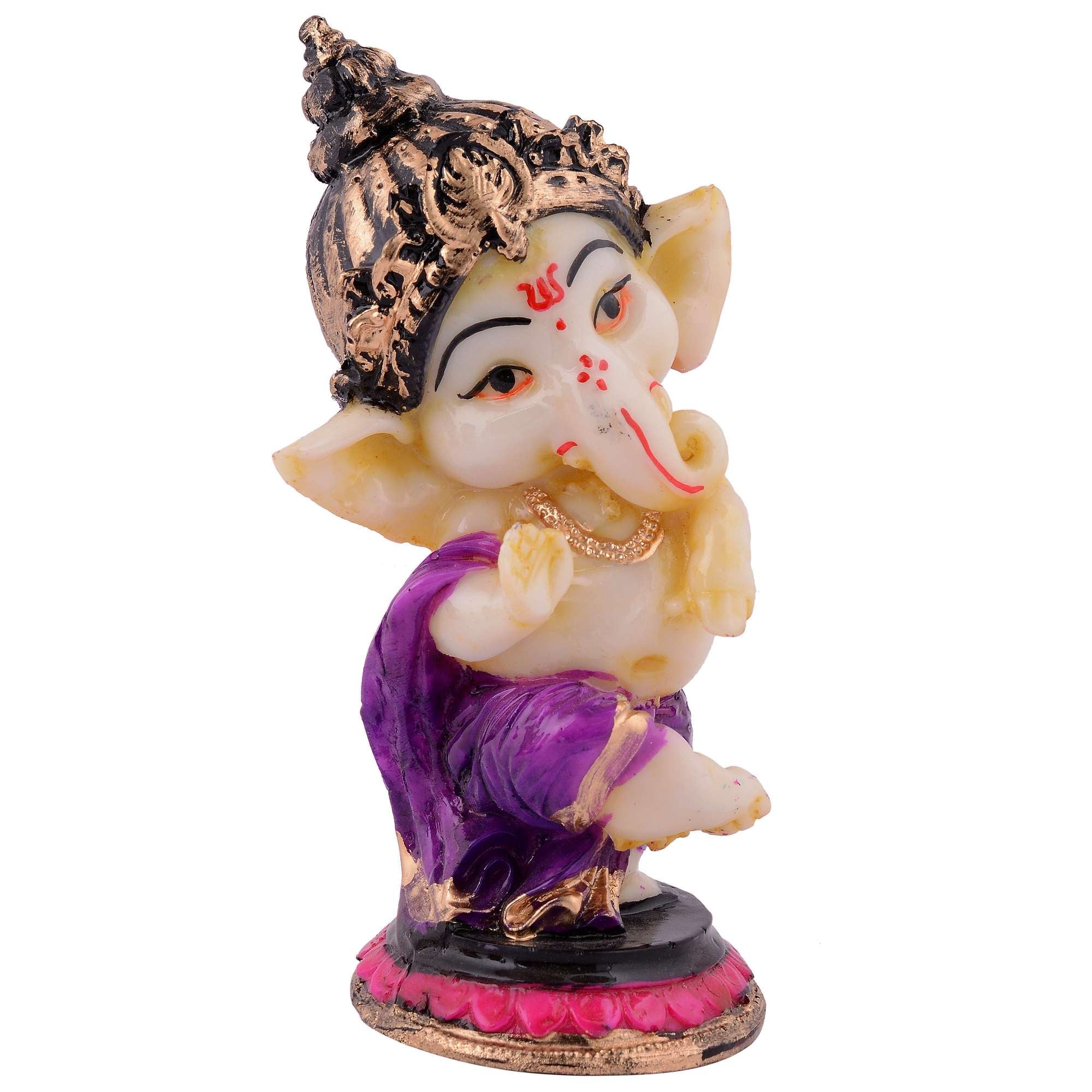 Ganesha Statue  Idol Shriganesh Bhagwan Murti / Home, Office Decor / Car Dashboard / Side Table Brass Ganpati / Lord Vinayaka Statue / God of Luck & Success Sculpture / Gift Items