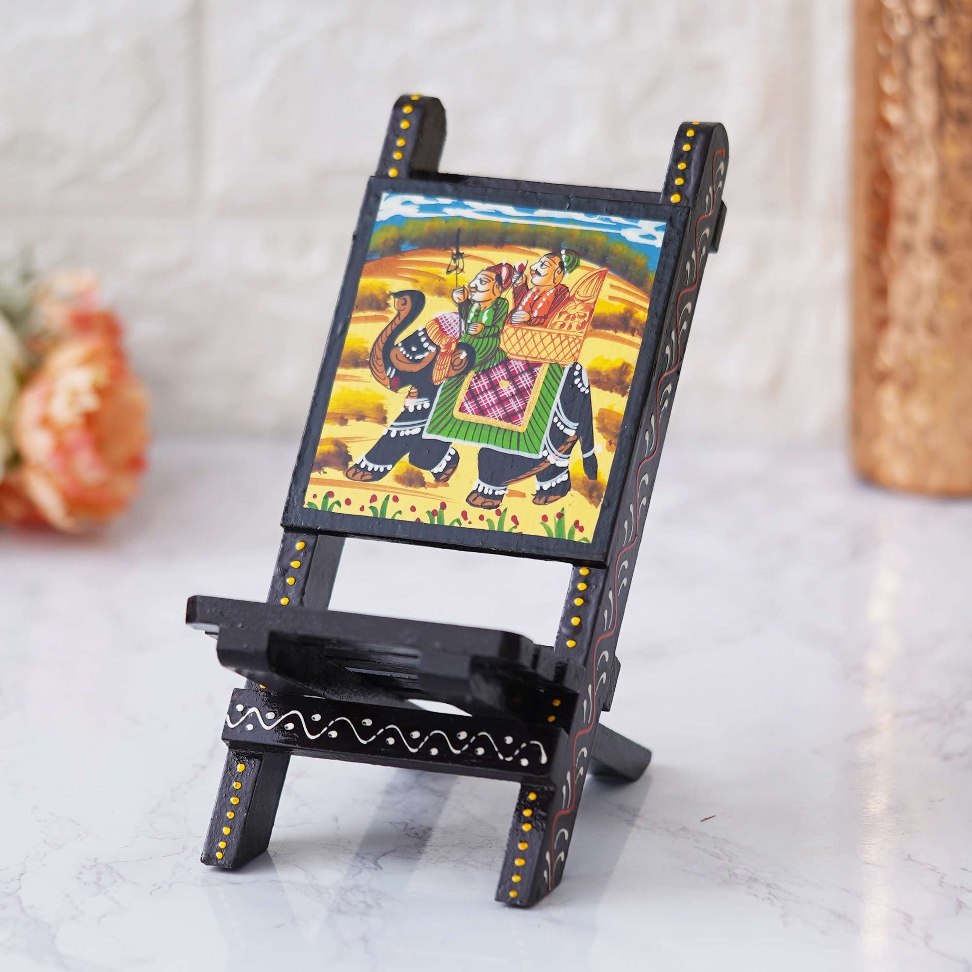 Wooden mobile stand chair