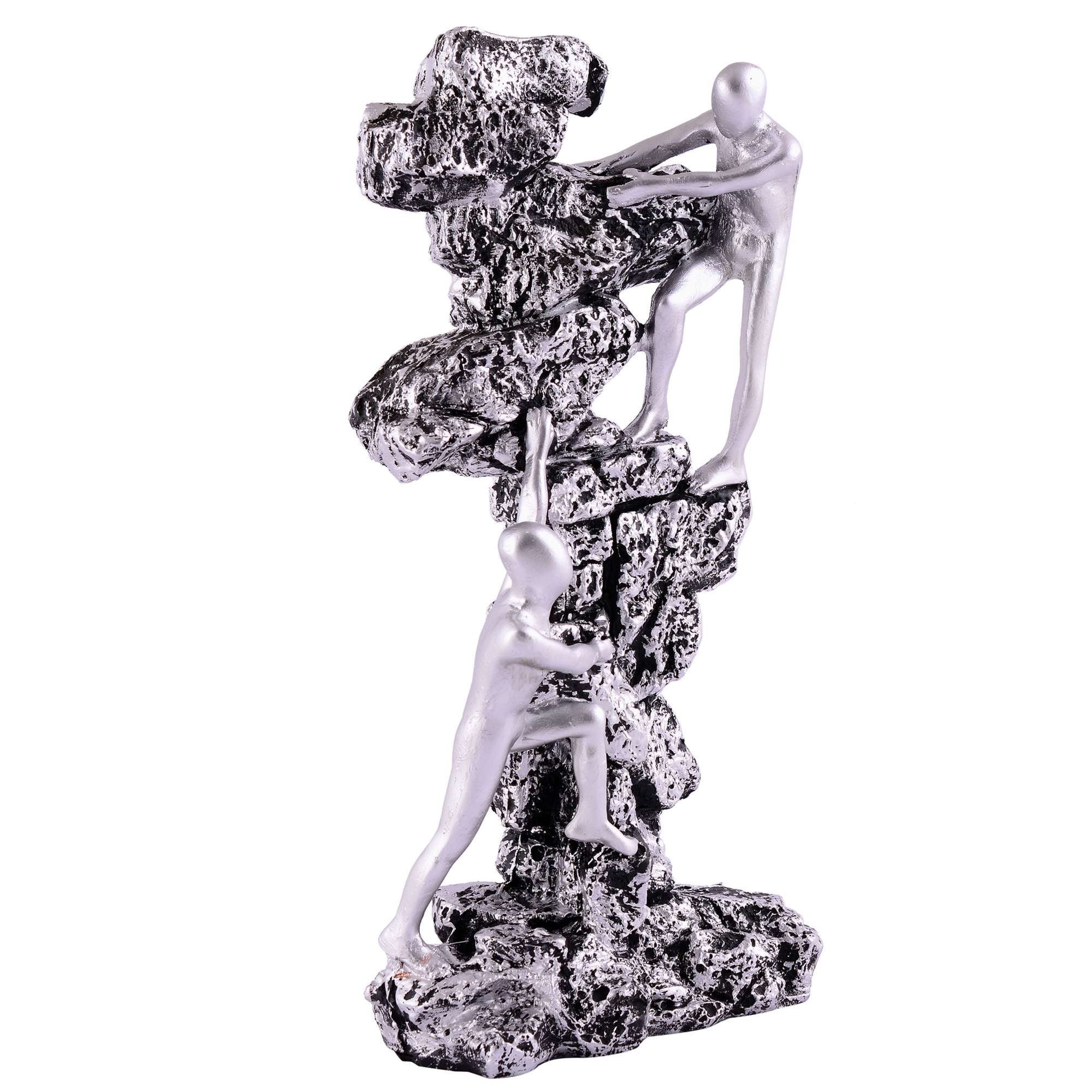 Men Sitting on Ball Showpiece for Home Decor Showpiece, Atlas Sculpture for Office Table Décor multicolour