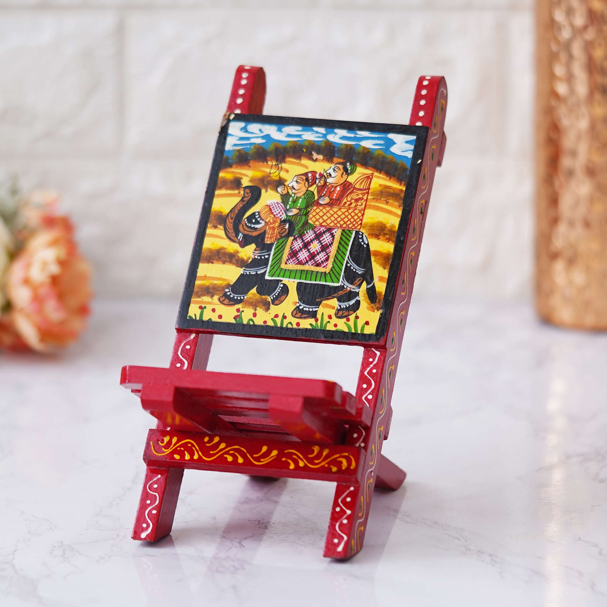 Wooden mobile stand chair