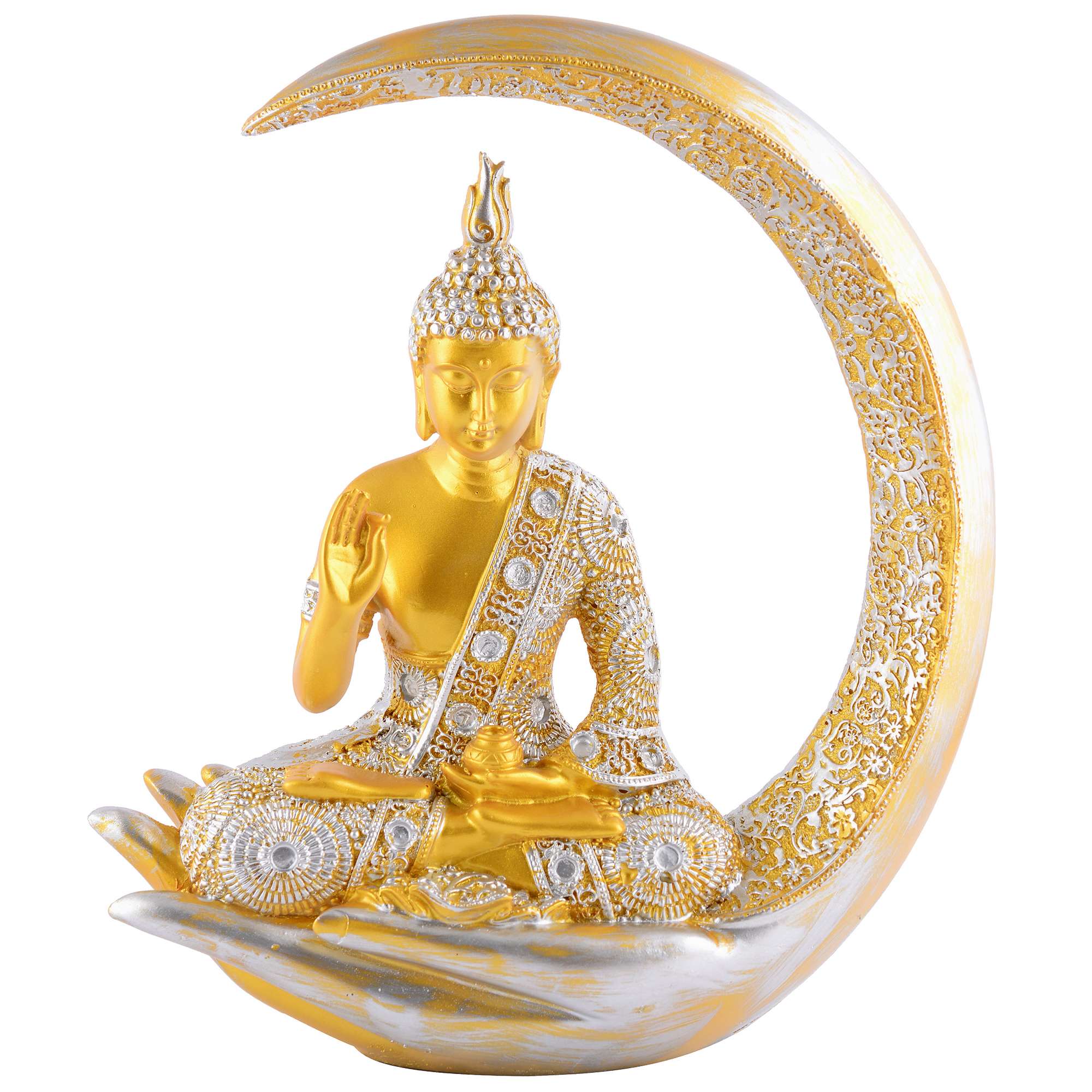 Buddha Idol Statue Showpiece Gift Gifting Item Polystone Home Decor Decoration