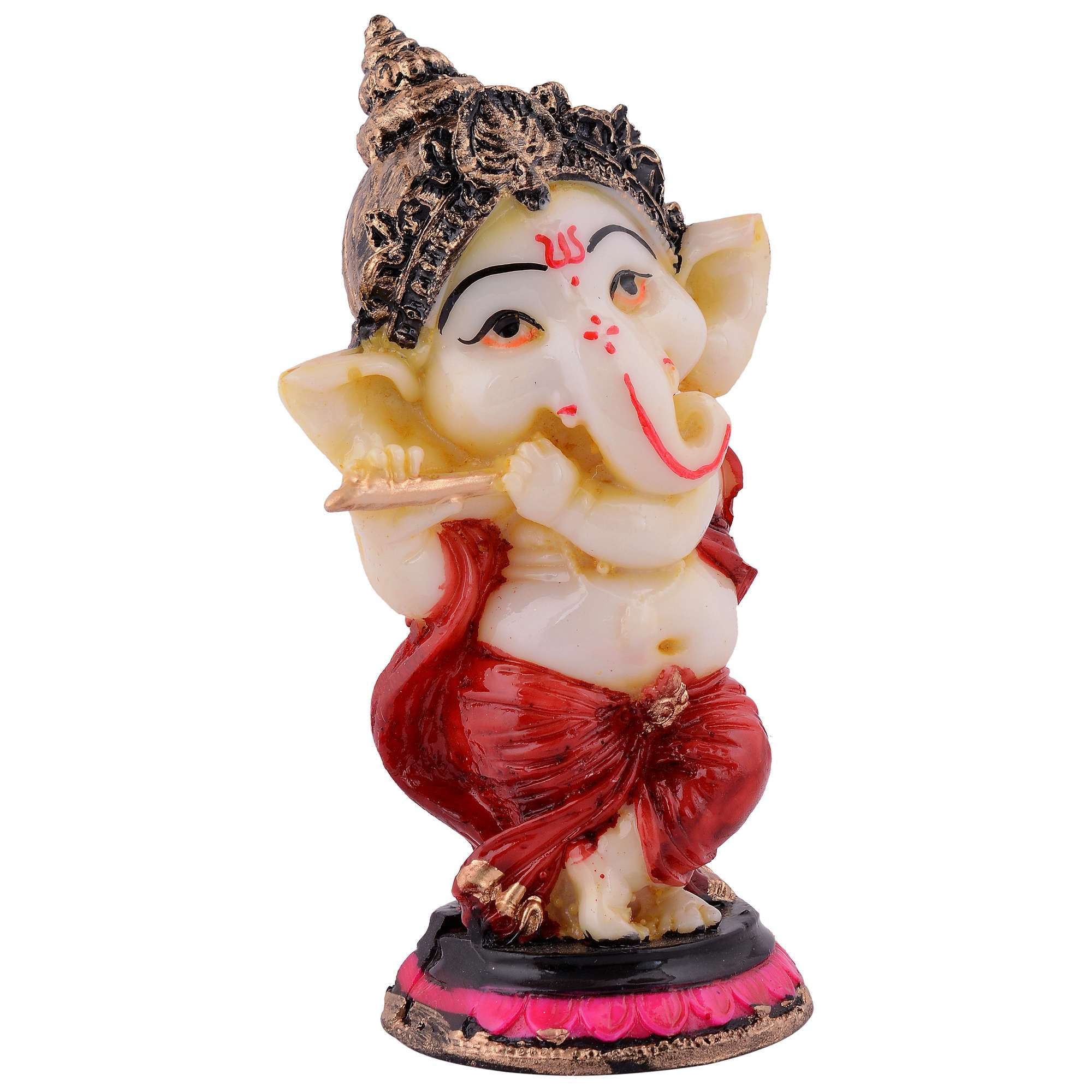 Ganesha Statue  Idol Shriganesh Bhagwan Murti / Home, Office Decor / Car Dashboard / Side Table Brass Ganpati / Lord Vinayaka Statue / God of Luck & Success Sculpture / Gift Items