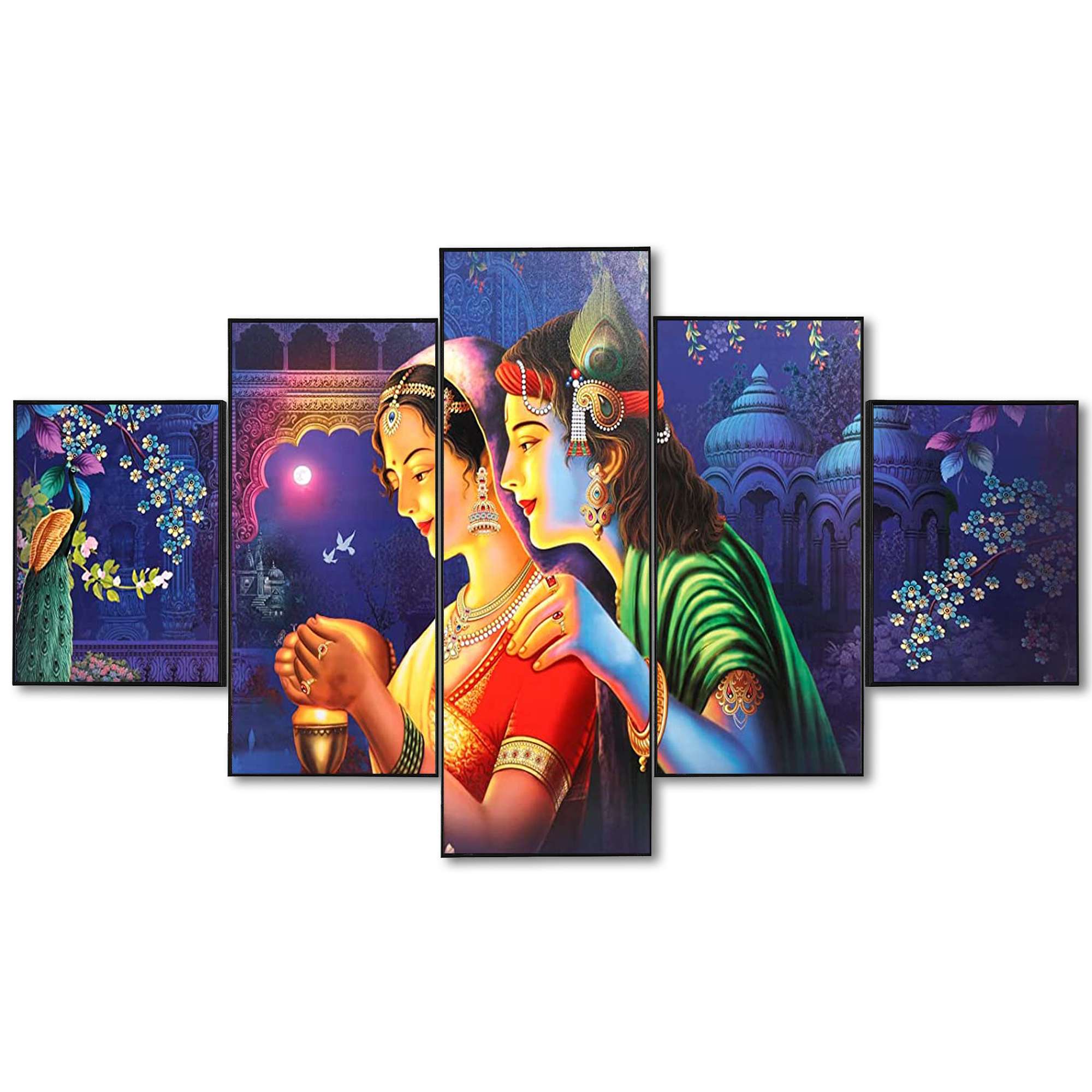 Set Of Five Framed Digital Wall Painting
