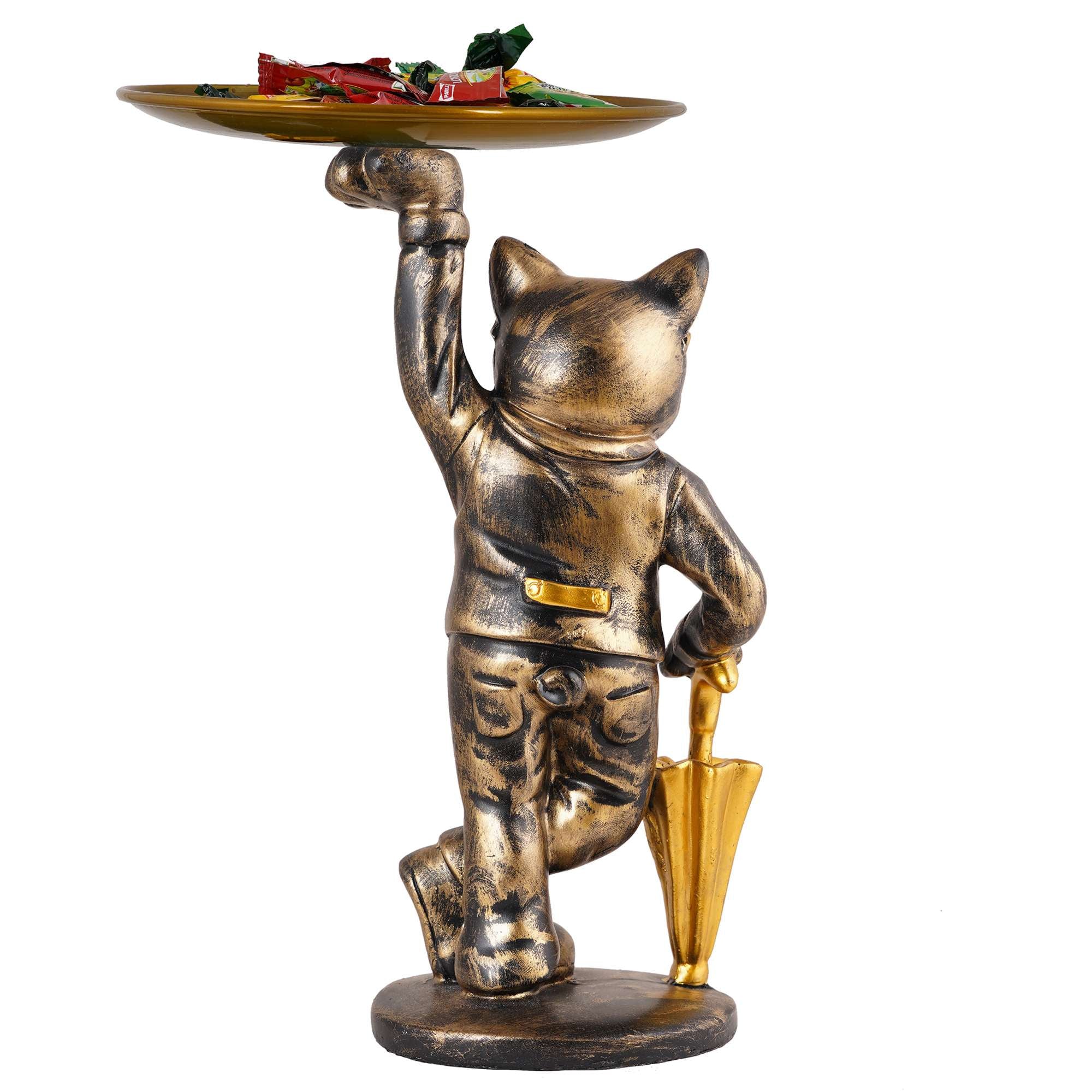 Cool Dog Showpiece with Plate for Home Dcor Item | Kitchen,Bedroom,Office,Dinning Table Decorative Item