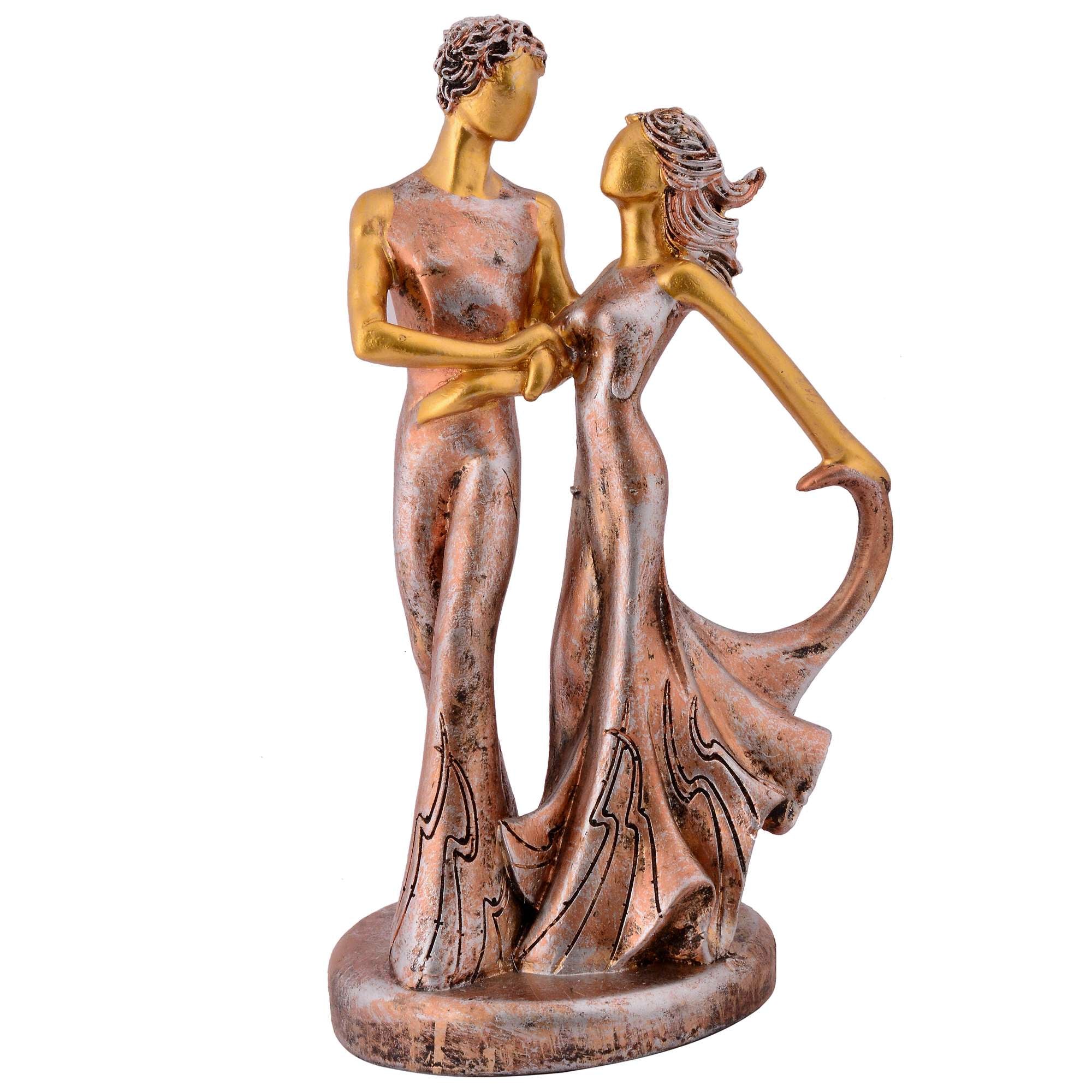GREAT Valentine's Day Gift For Girl & Boys symbolizes true love, Romantic Gift Showpieces golden brown