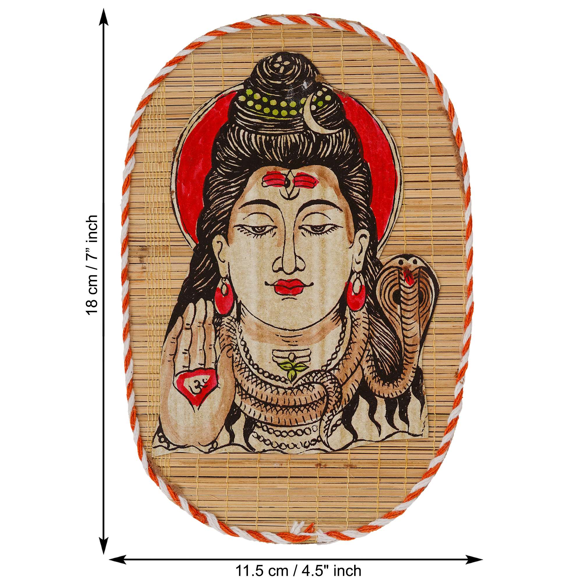 Bamboo Hand Crafted Wall Hangings Of Lord Shiva For Home Decor | Bamboo Art For Wall Decor Painting
