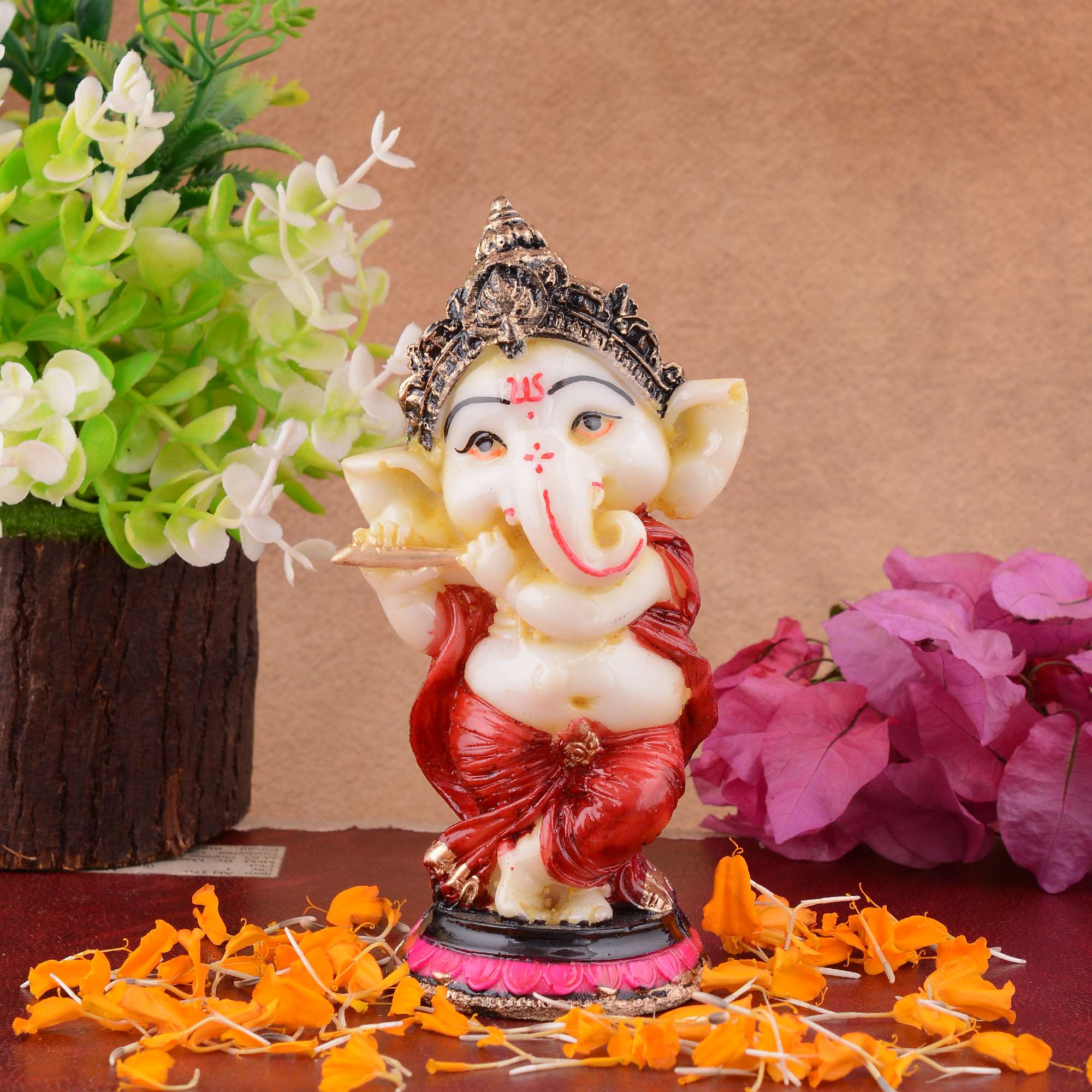 Ganesha Statue  Idol Shriganesh Bhagwan Murti / Home, Office Decor / Car Dashboard / Side Table Brass Ganpati / Lord Vinayaka Statue / God of Luck & Success Sculpture / Gift Items