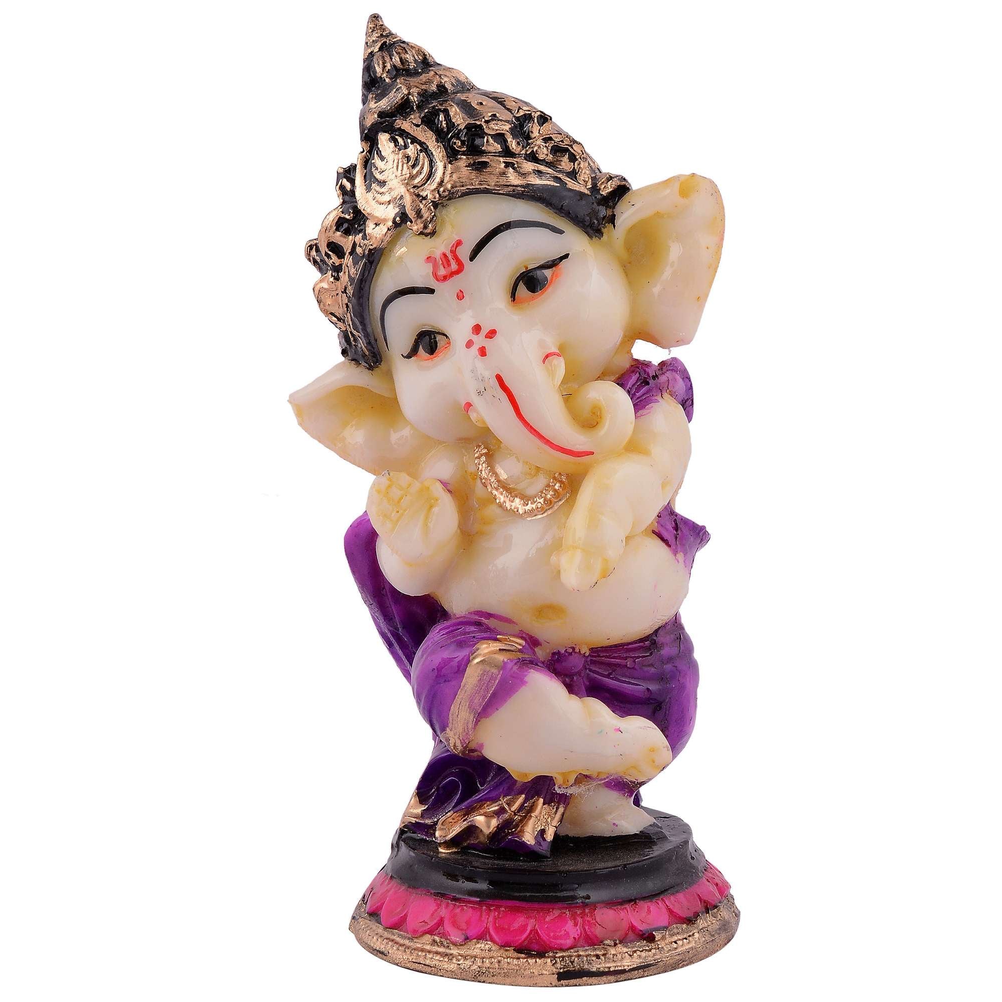 Ganesha Statue  Idol Shriganesh Bhagwan Murti / Home, Office Decor / Car Dashboard / Side Table Brass Ganpati / Lord Vinayaka Statue / God of Luck & Success Sculpture / Gift Items