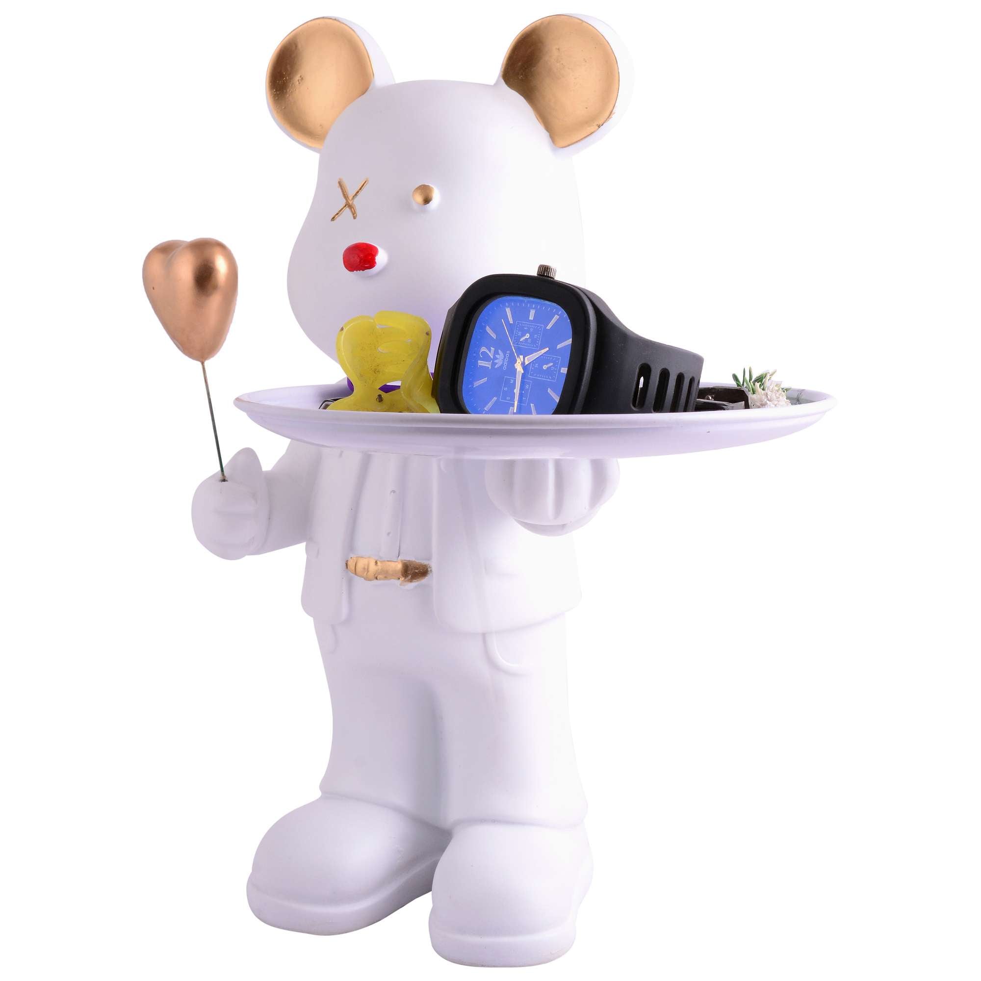 Cool Taddy Bear Showpiece for Home Decorative Showpiece | Taddy Bear with Paltter Statue for Home Decor Showpiece | Home Kitchen Decor | Office Decorative Item -6
