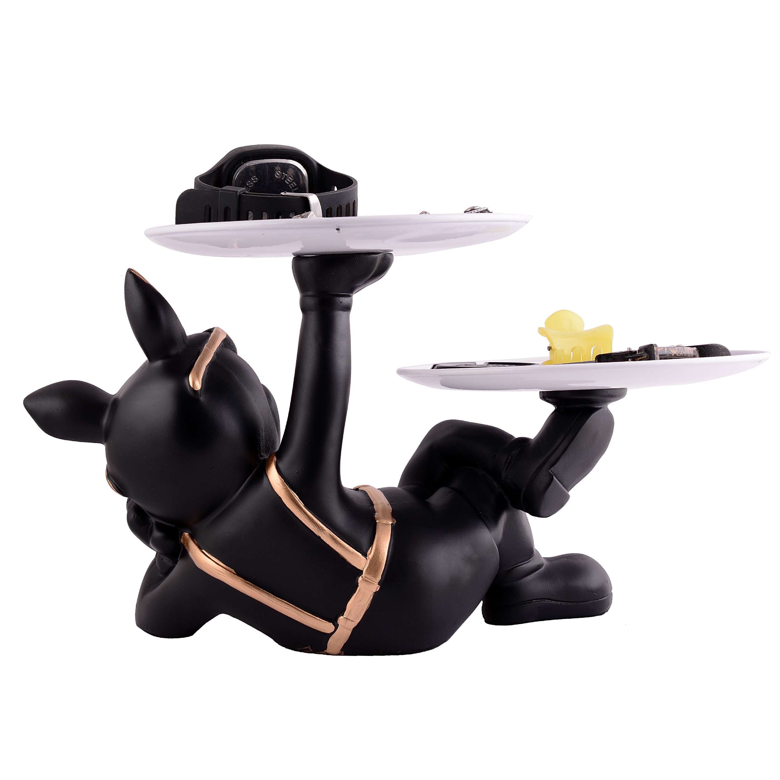 Cool Dog Showpiece with Plate for Home Dcor Item | Kitchen,Bedroom,Office,Dinning Table Decorative Item