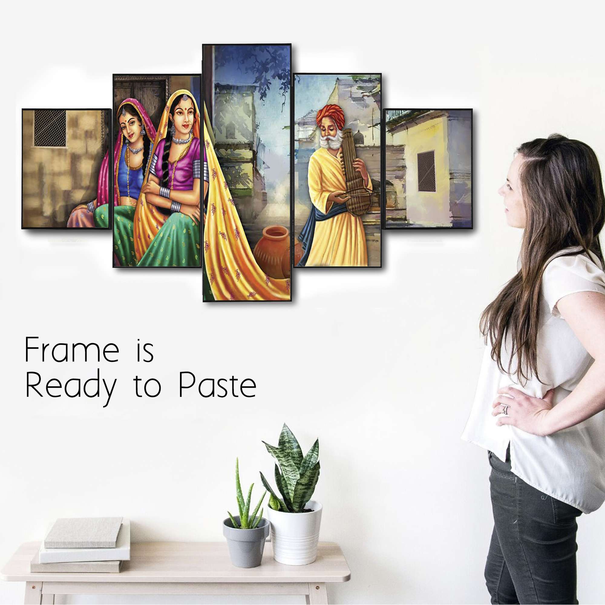 Set Of Five Framed Digital Wall Painting