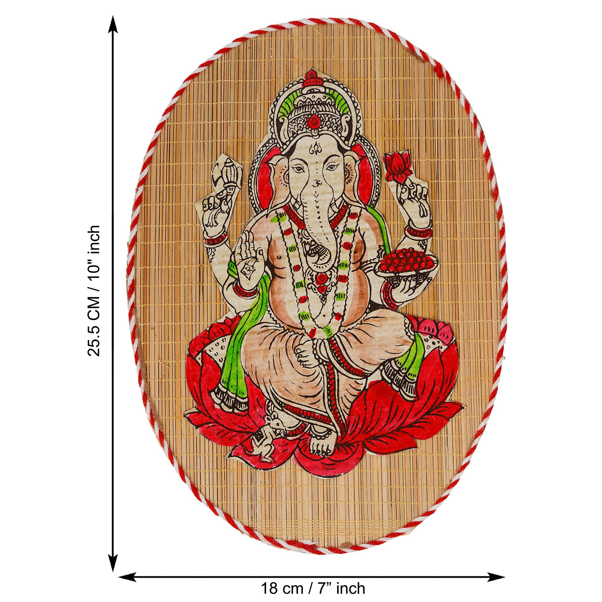 Bamboo Hand Crafted Wall Hangings Of Ganesh Ji For Home Decor | Ideal Gifts For Wedding And Festival