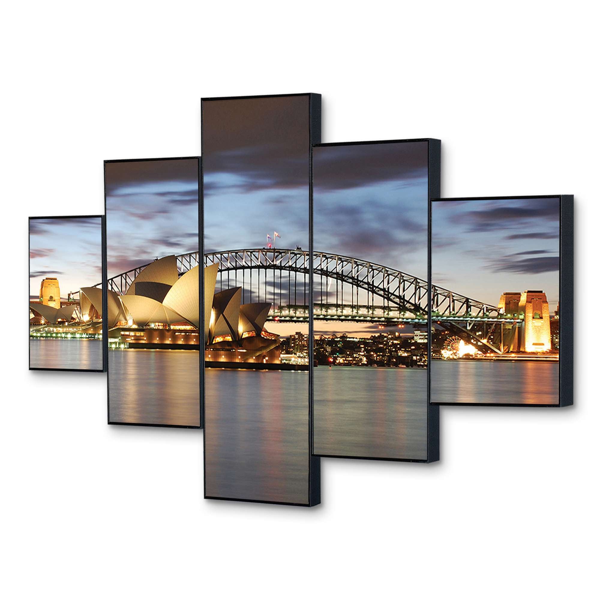 Set Of Five Framed Digital Wall Painting
