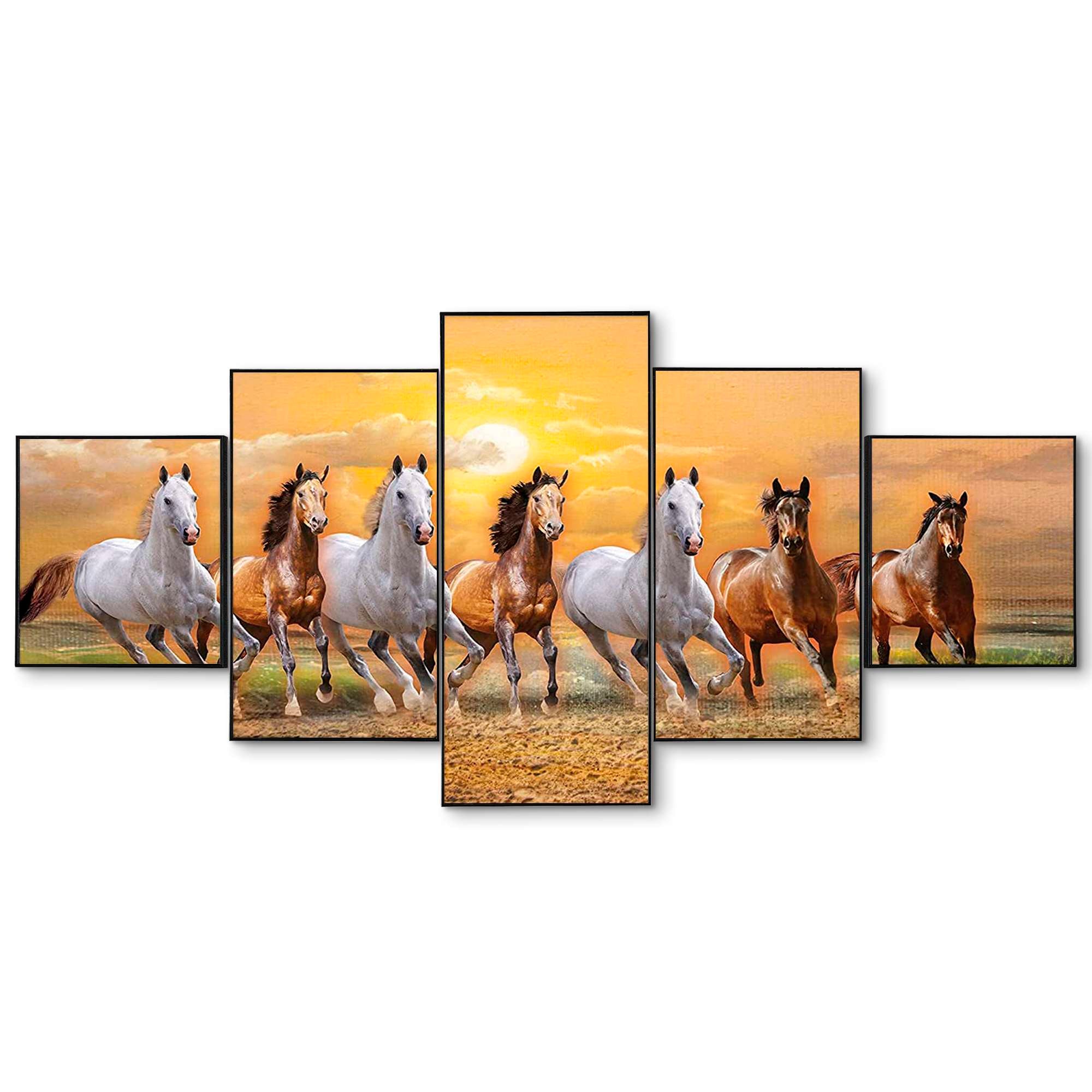 Set Of Five Framed Digital Wall Painting