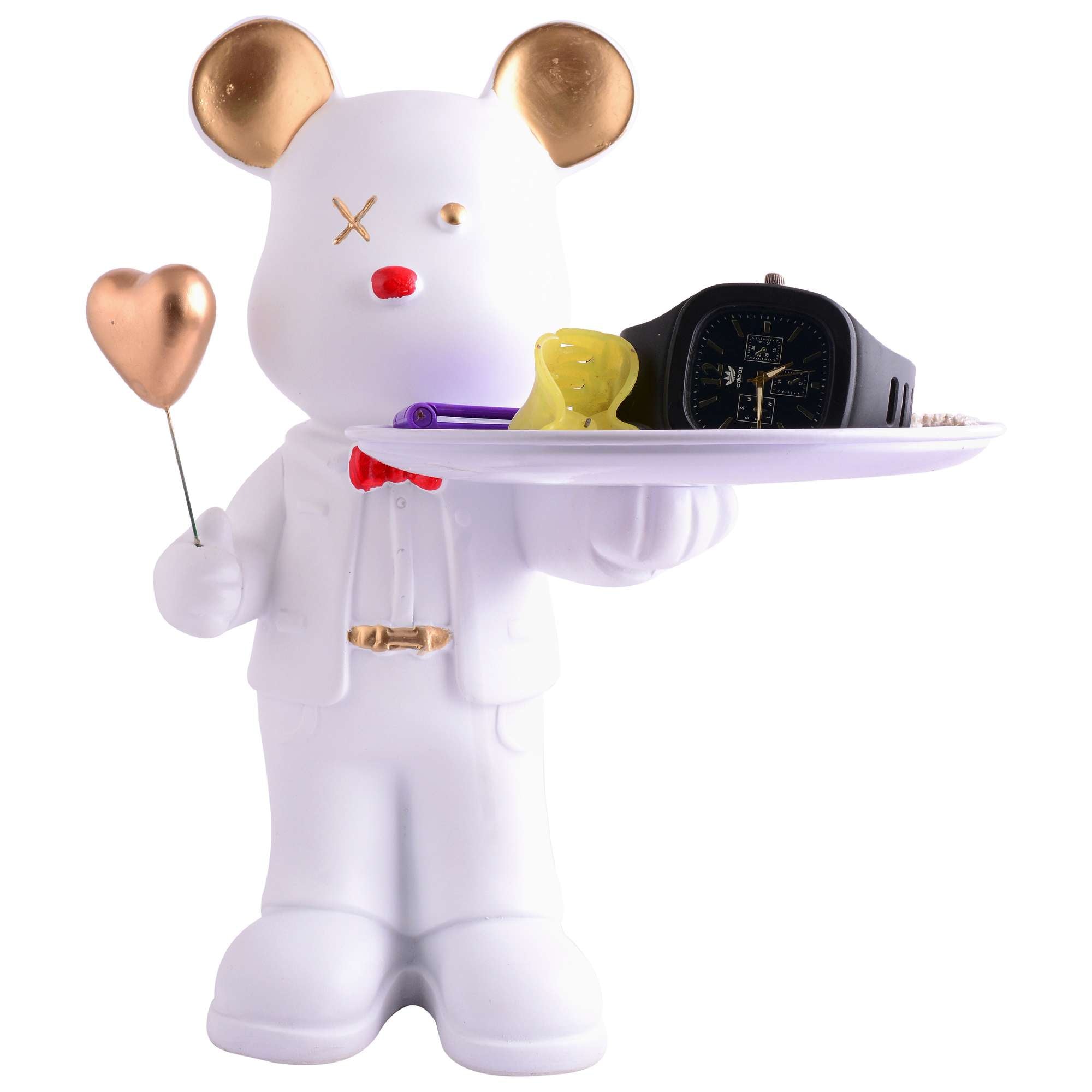 Cool Taddy Bear Showpiece for Home Decorative Showpiece | Taddy Bear with Paltter Statue for Home Decor Showpiece | Home Kitchen Decor | Office Decorative Item -6