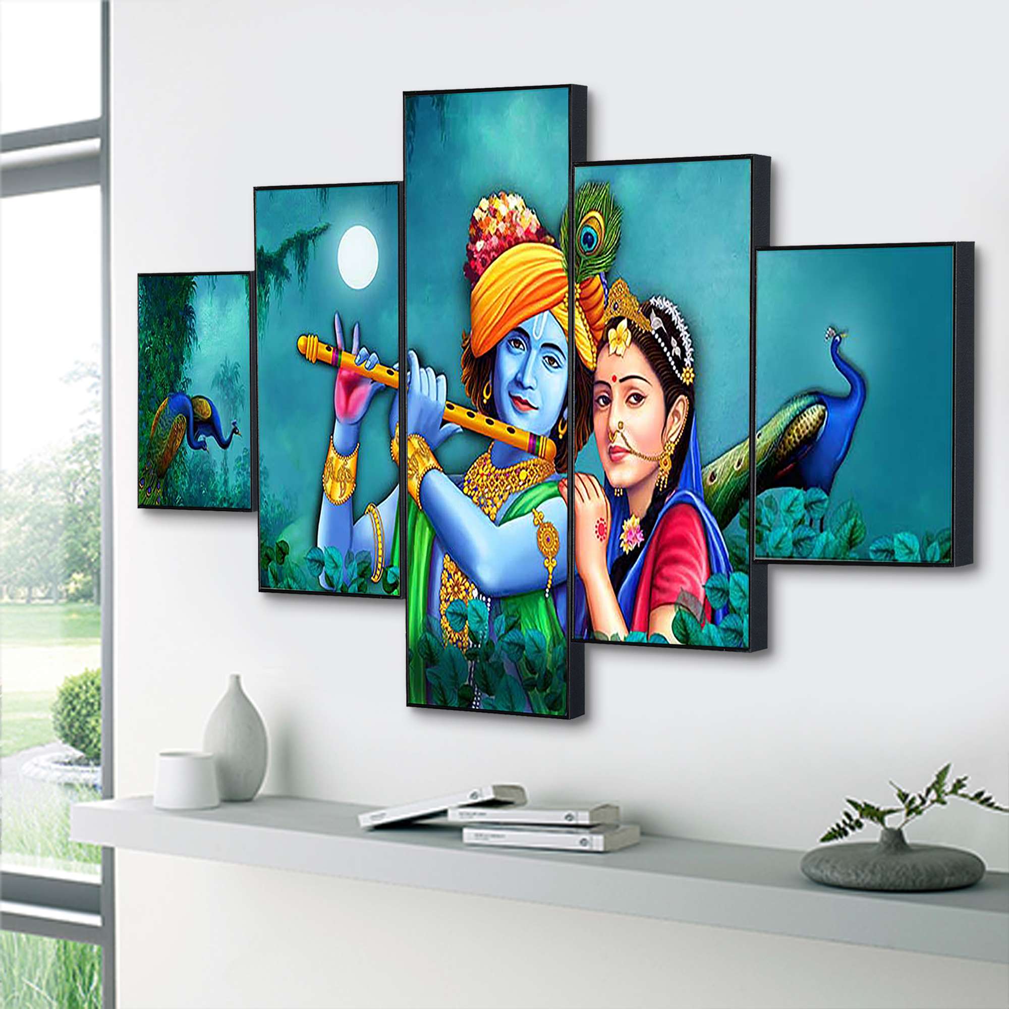 Set Of Five Framed Digital Wall Painting