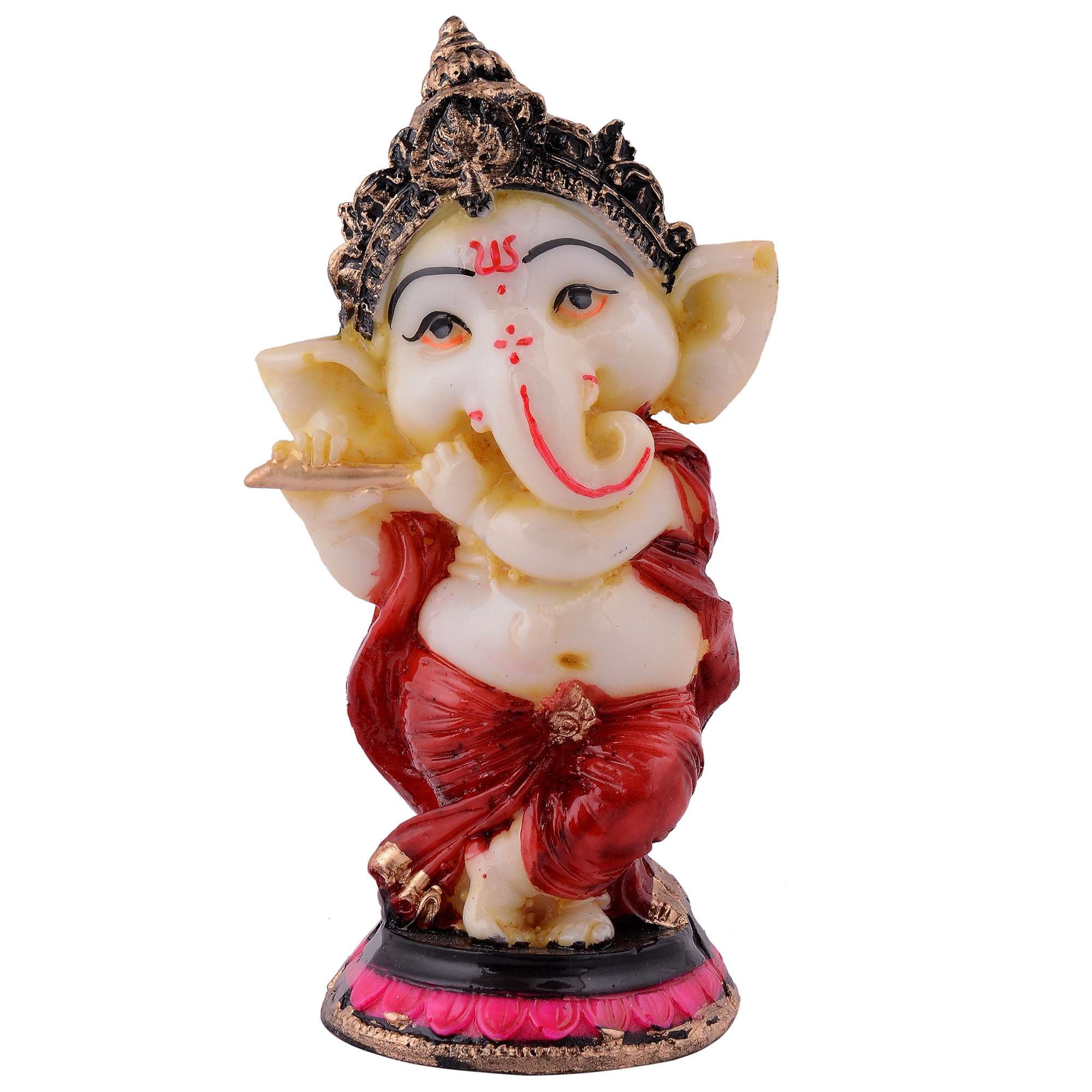 Ganesha Statue  Idol Shriganesh Bhagwan Murti / Home, Office Decor / Car Dashboard / Side Table Brass Ganpati / Lord Vinayaka Statue / God of Luck & Success Sculpture / Gift Items