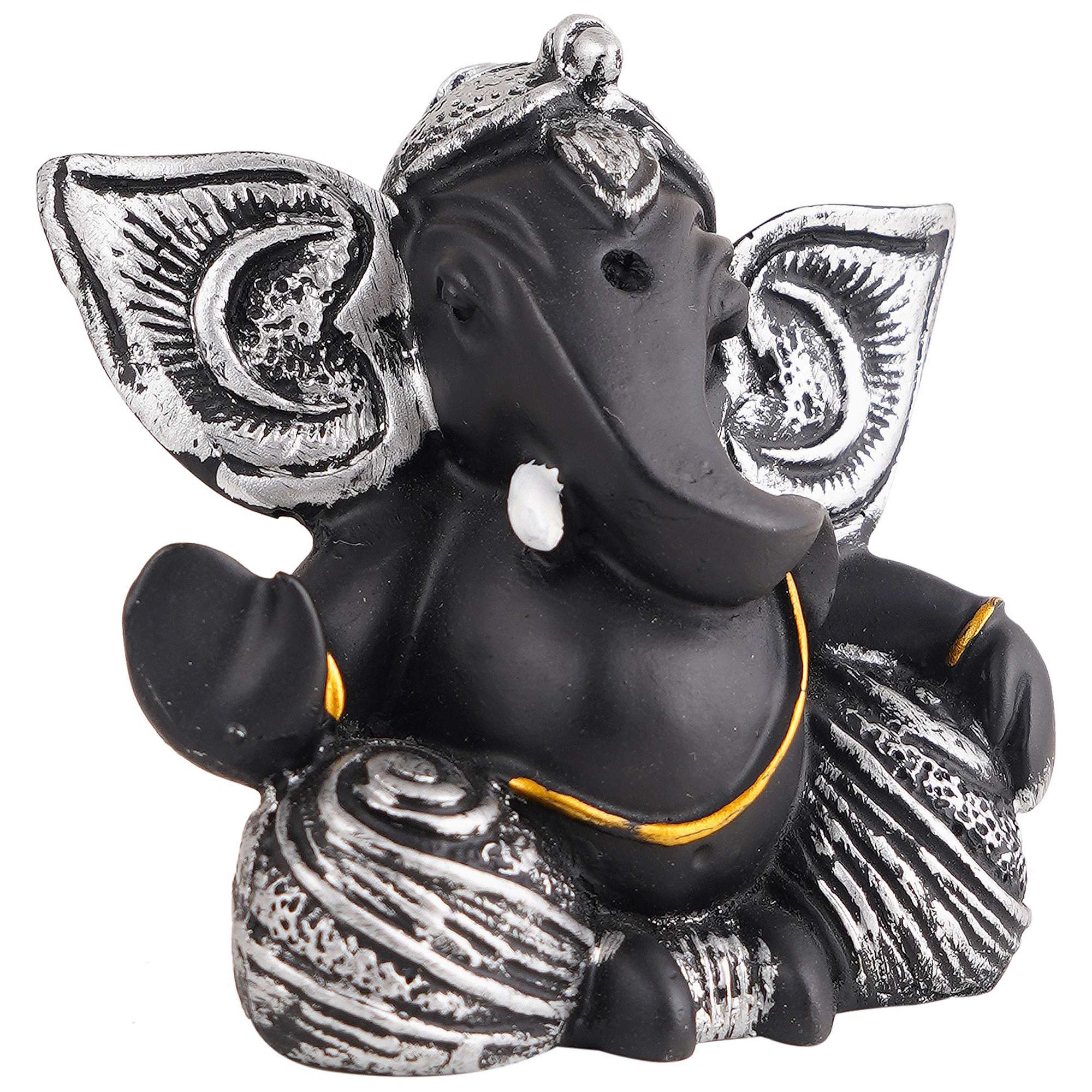 Ganesha Statue  Idol Shriganesh Bhagwan Murti / Home, Office Decor / Car Dashboard / Side Table Brass Ganpati / Lord Vinayaka Statue / God of Luck & Success Sculpture / Gift Items