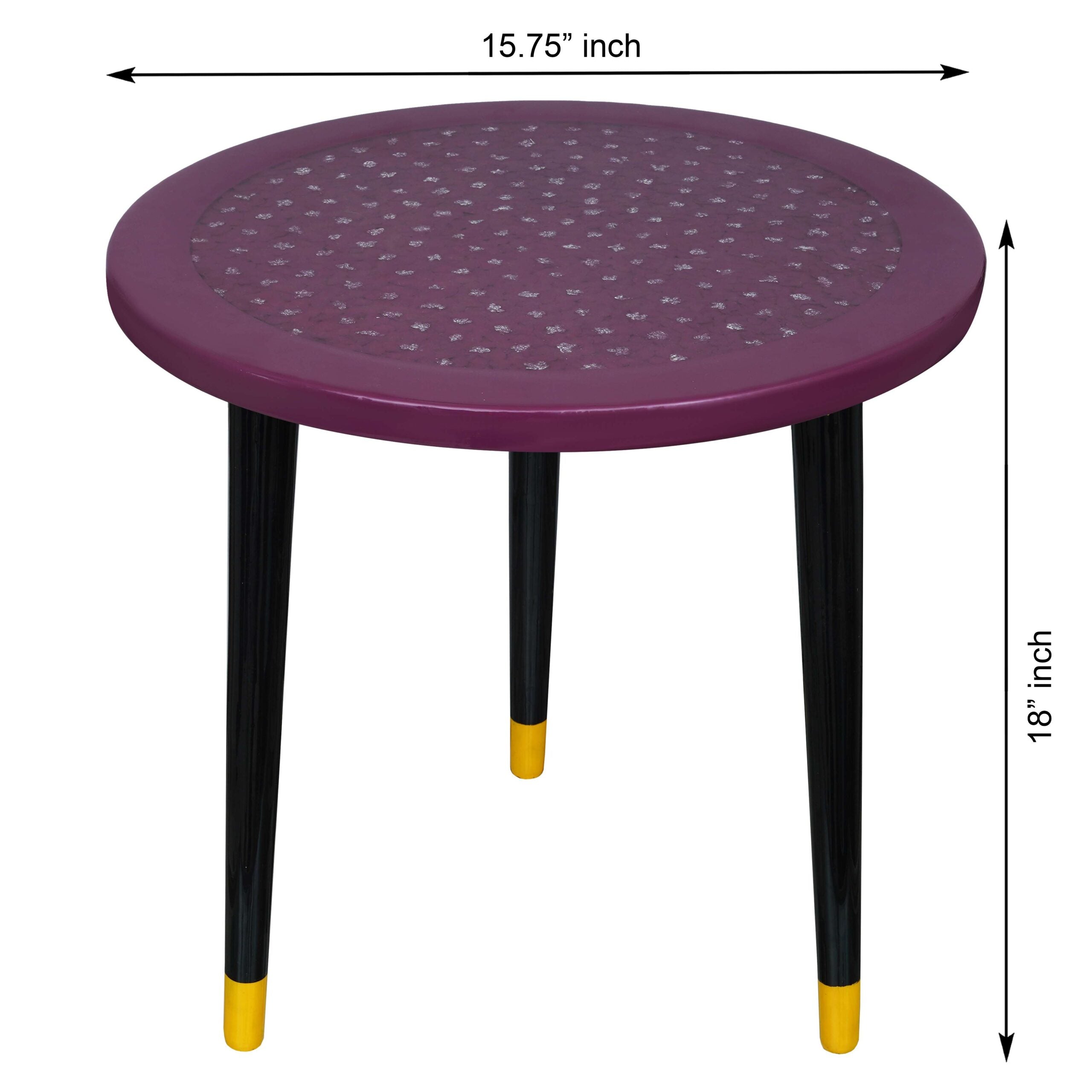 Wooden Round Side Table | Epoxy End Table | Coffee Table | Mid Century Modern Resine | Living Room Furnitur