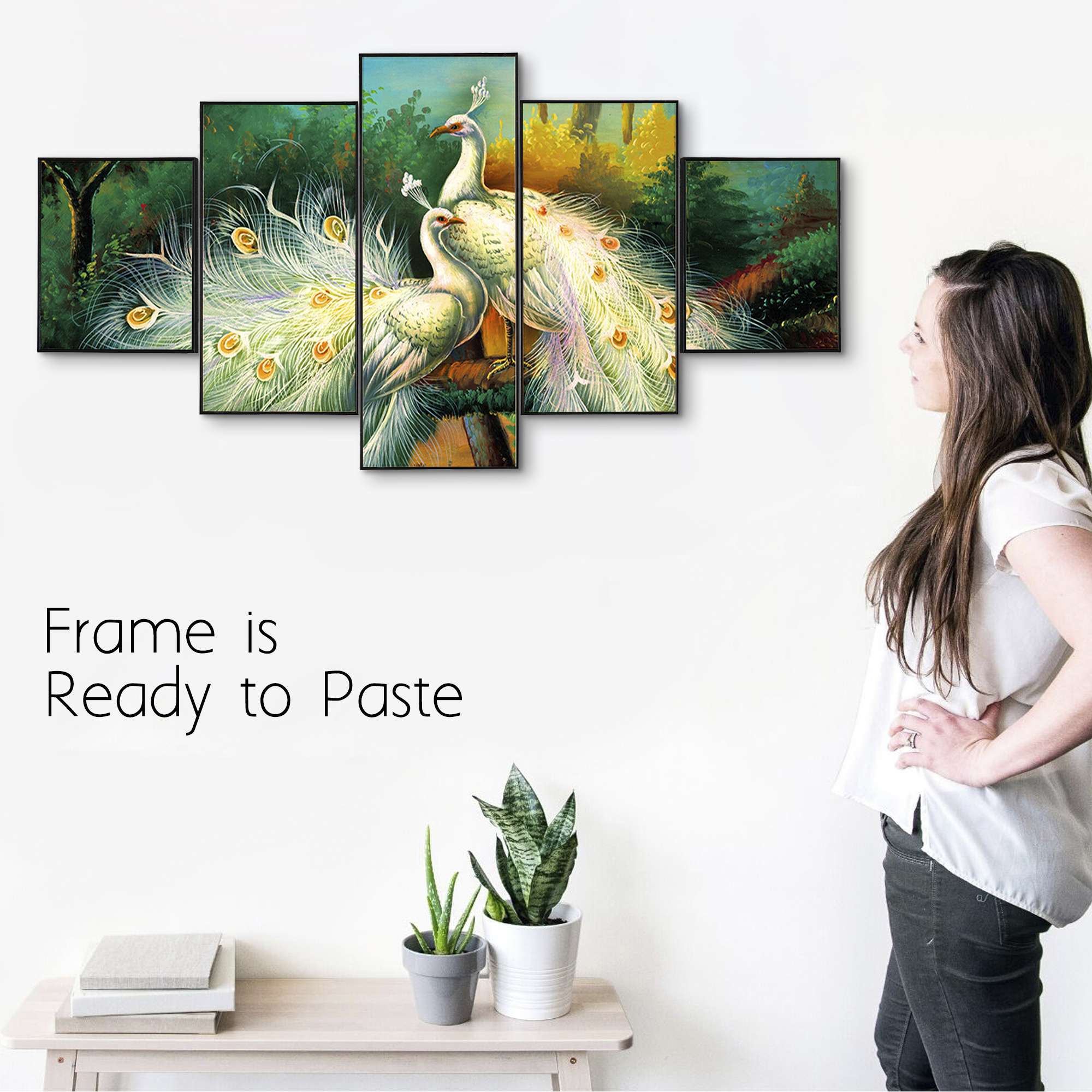 Set Of Five Framed Digital Wall Painting