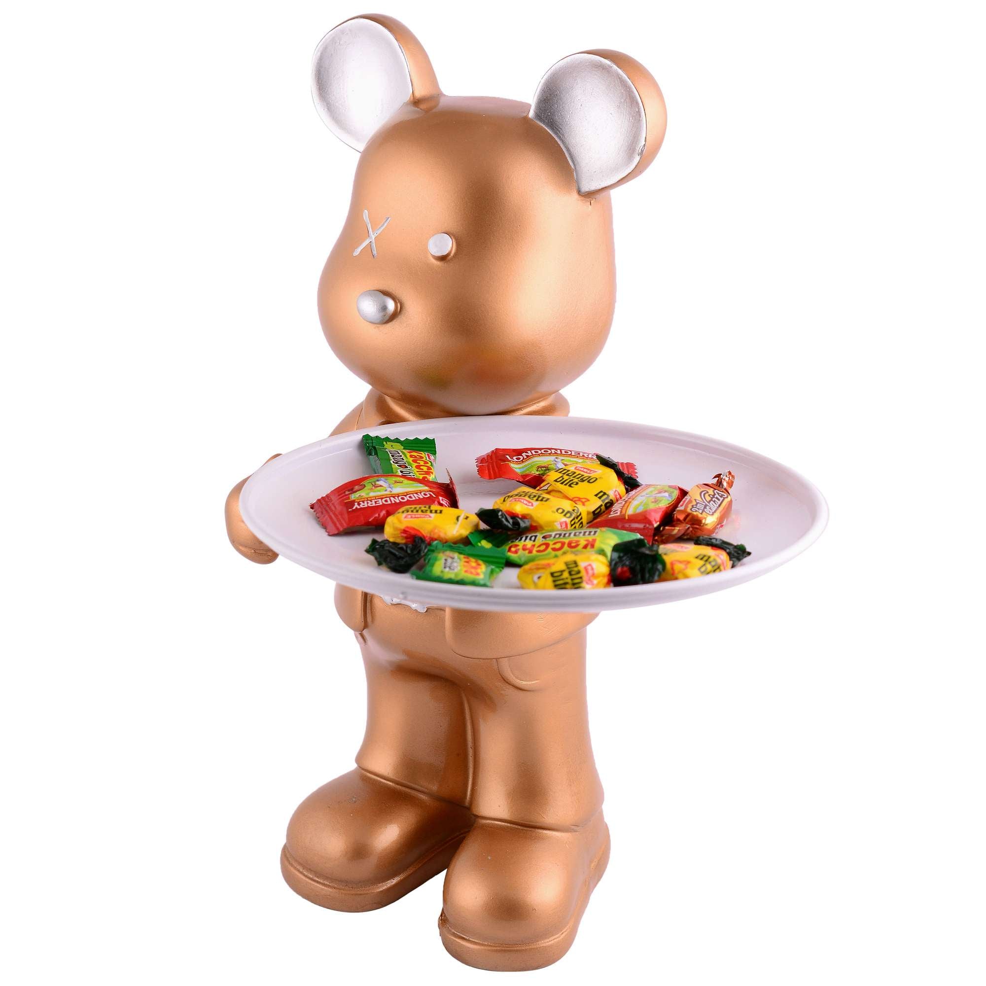 Cool Taddy Bear Showpiece for Home Decorative Showpiece | Taddy Bear with Paltter Statue for Home Decor Showpiece | Home Kitchen Decor | Office Decorative Item -8