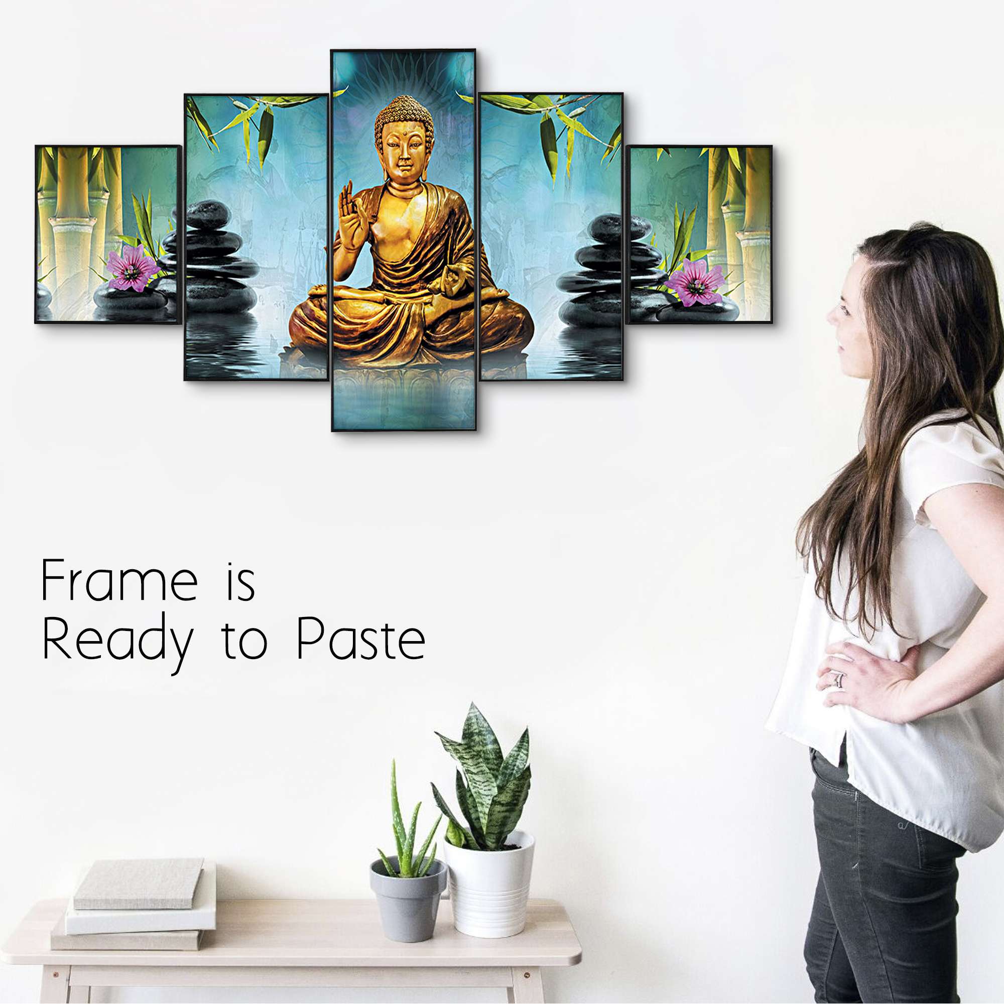 Set Of Five Framed Digital Wall Painting