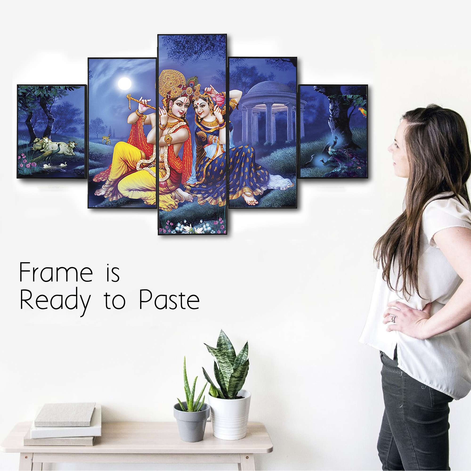 Set Of Five Framed Digital Wall Painting