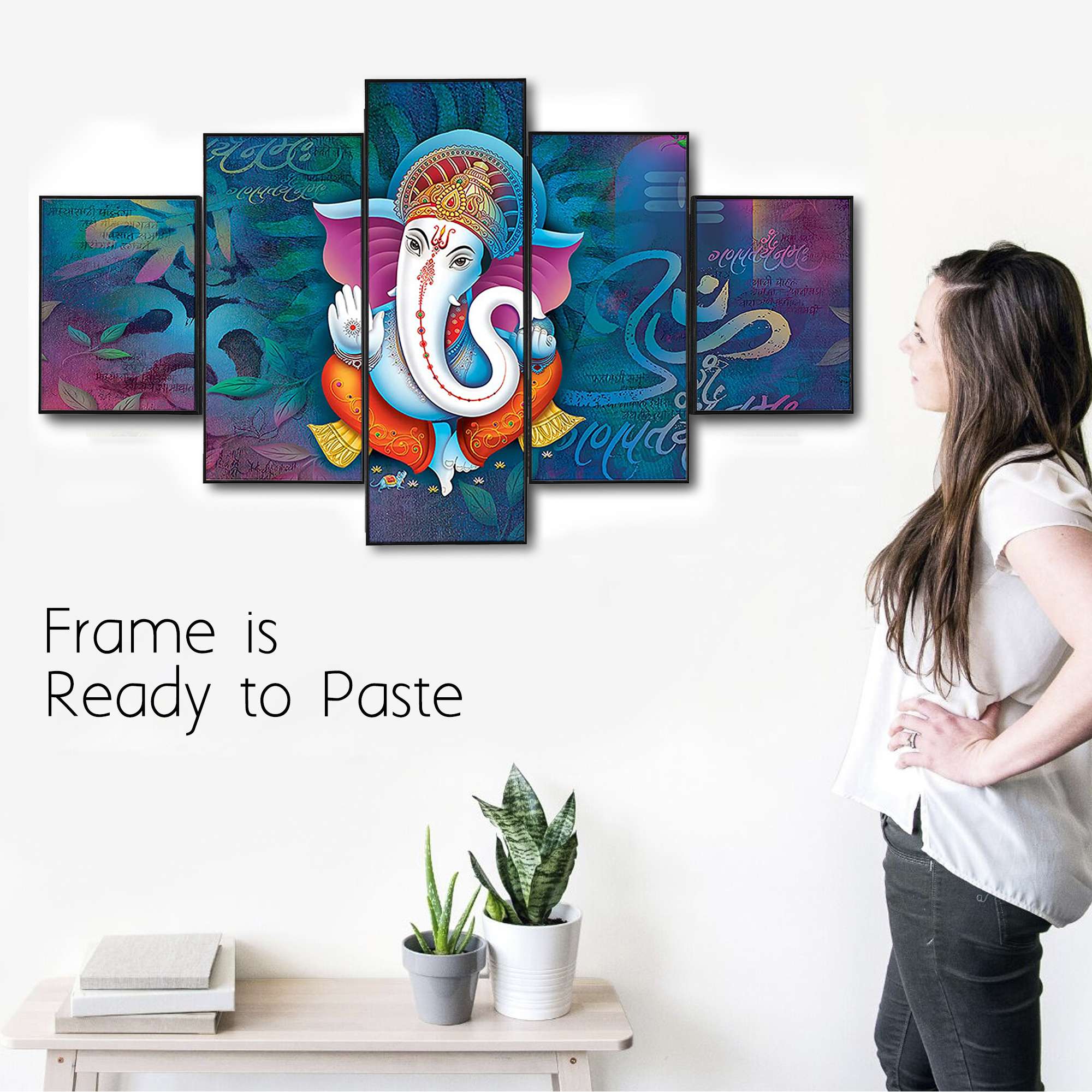 Set Of Five Framed Digital Wall Painting