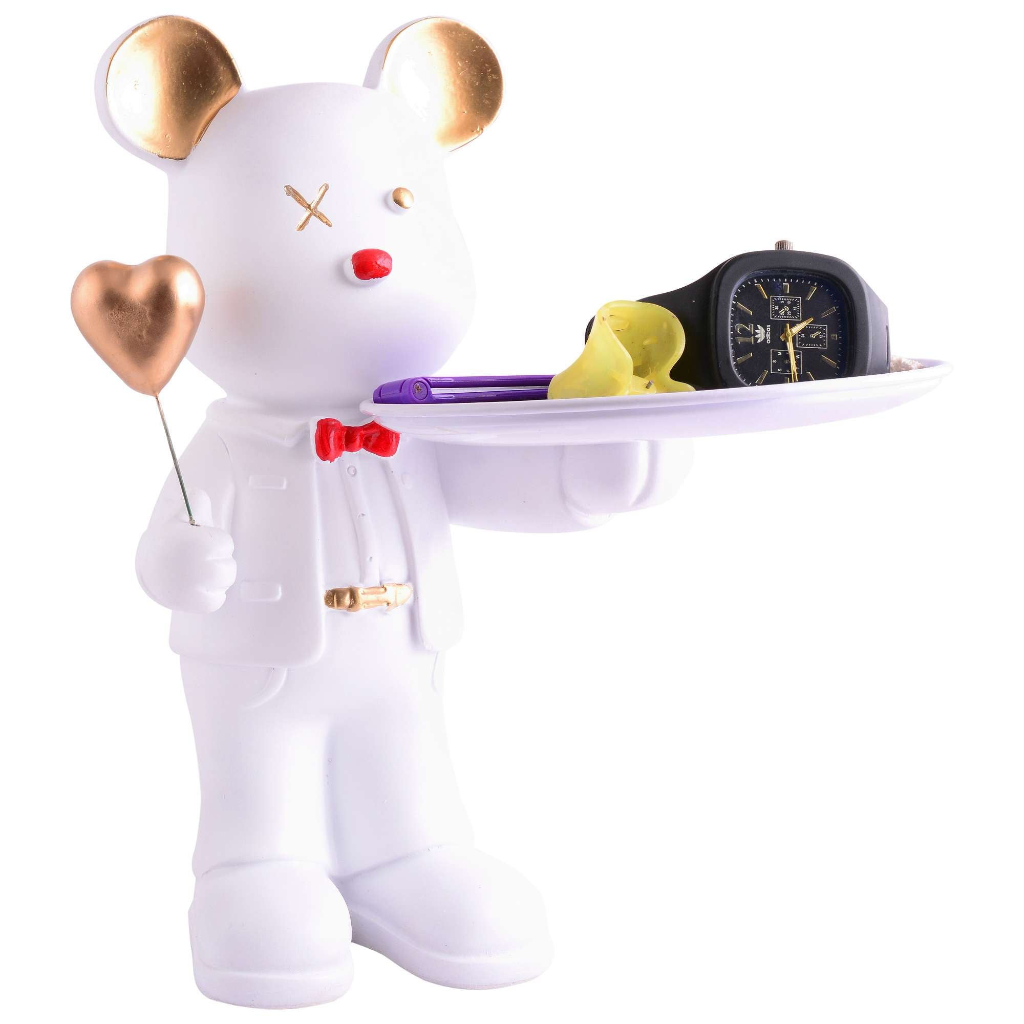 Cool Taddy Bear Showpiece for Home Decorative Showpiece | Taddy Bear with Paltter Statue for Home Decor Showpiece | Home Kitchen Decor | Office Decorative Item -6