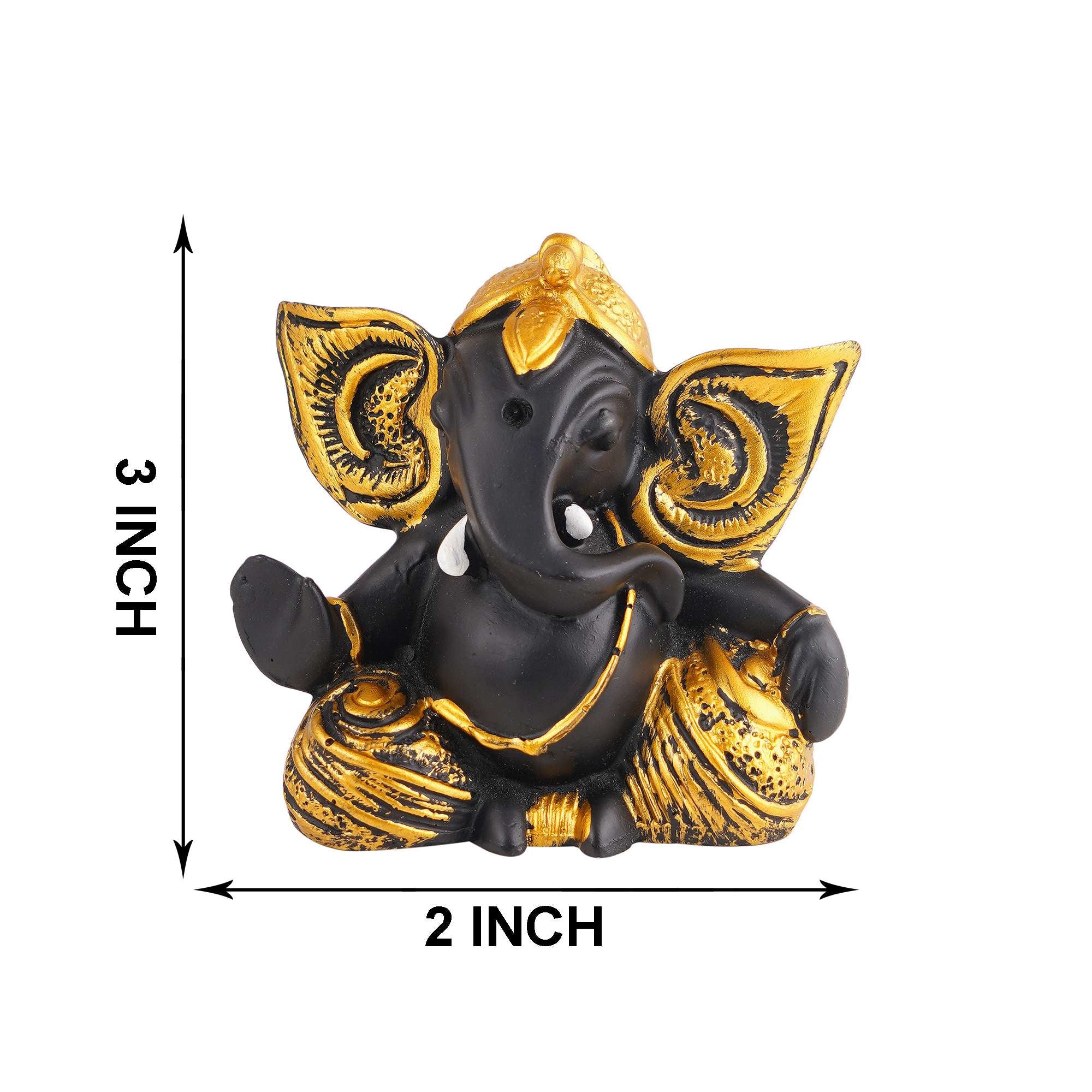 Ganesha Statue  Idol Shriganesh Bhagwan Murti / Home, Office Decor / Car Dashboard / Side Table Brass Ganpati / Lord Vinayaka Statue / God of Luck & Success Sculpture / Gift Items