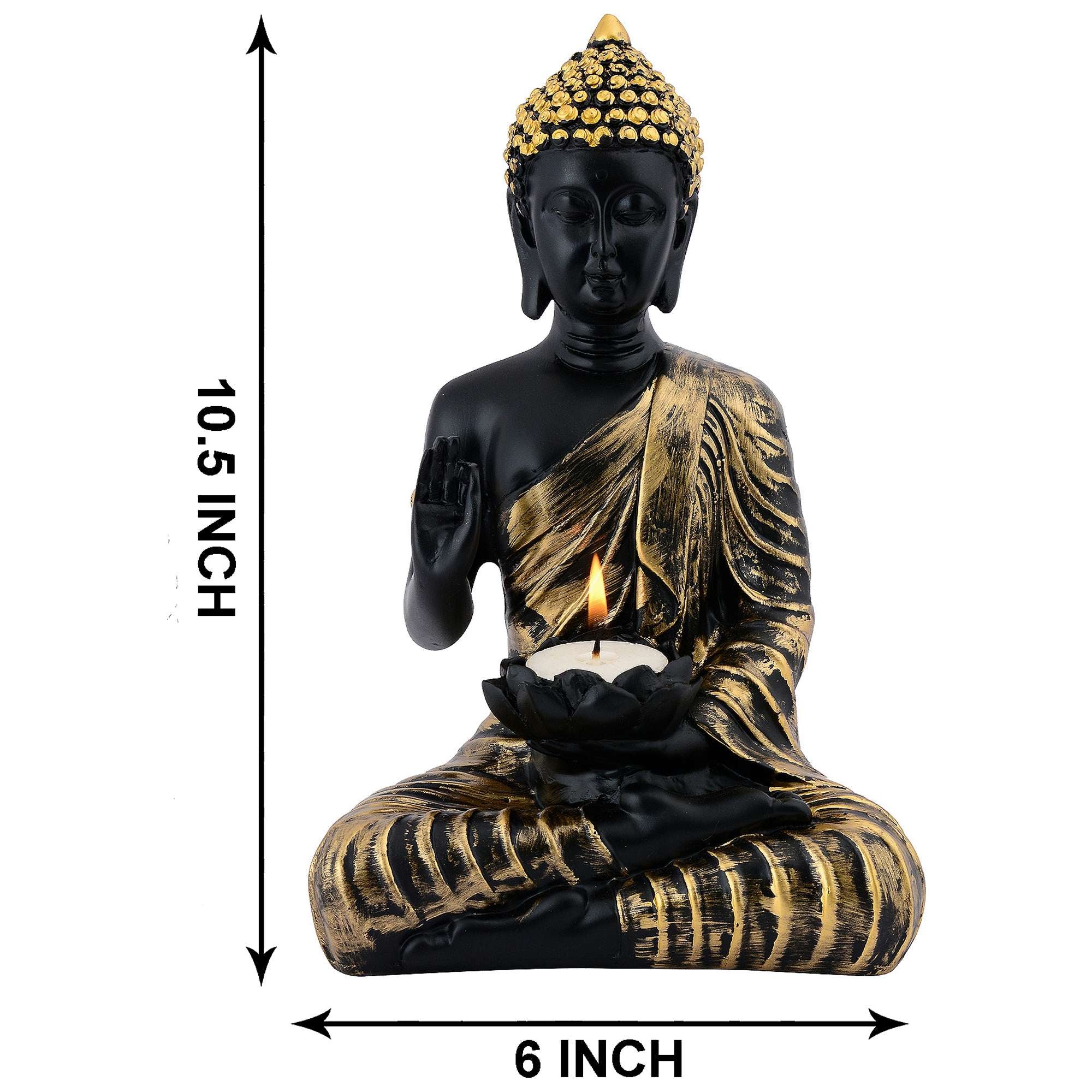 Buddha Idol Statue Showpiece Gift Gifting Item Polystone Home Decor Decoration