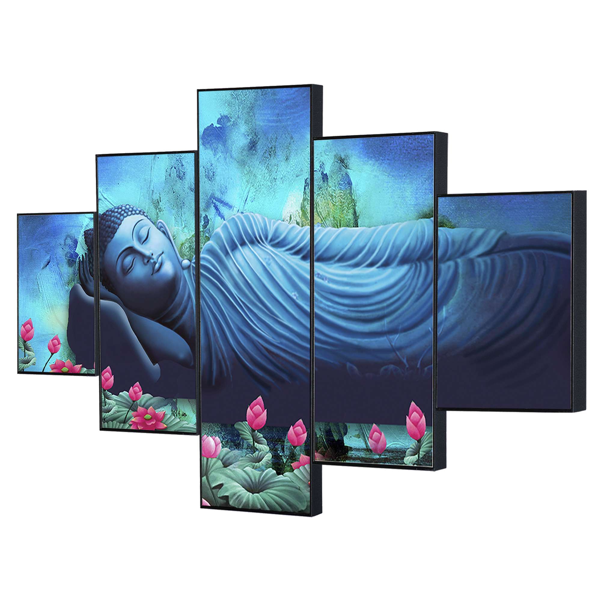 Set Of Five Framed Digital Wall Painting