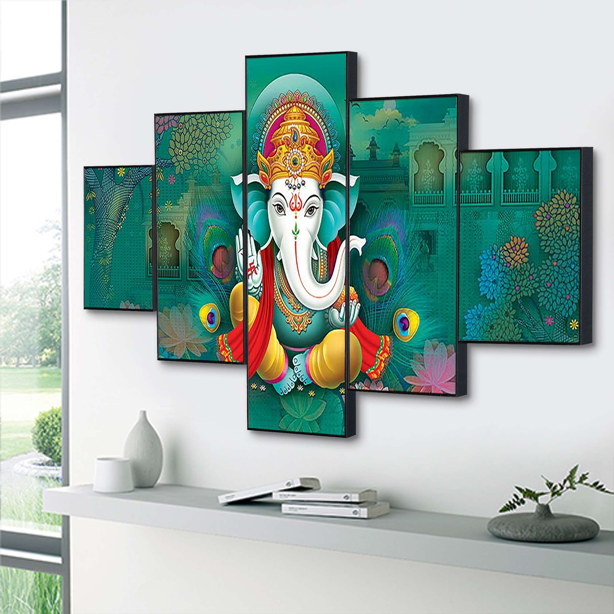 Set Of Five Framed Digital Wall Painting