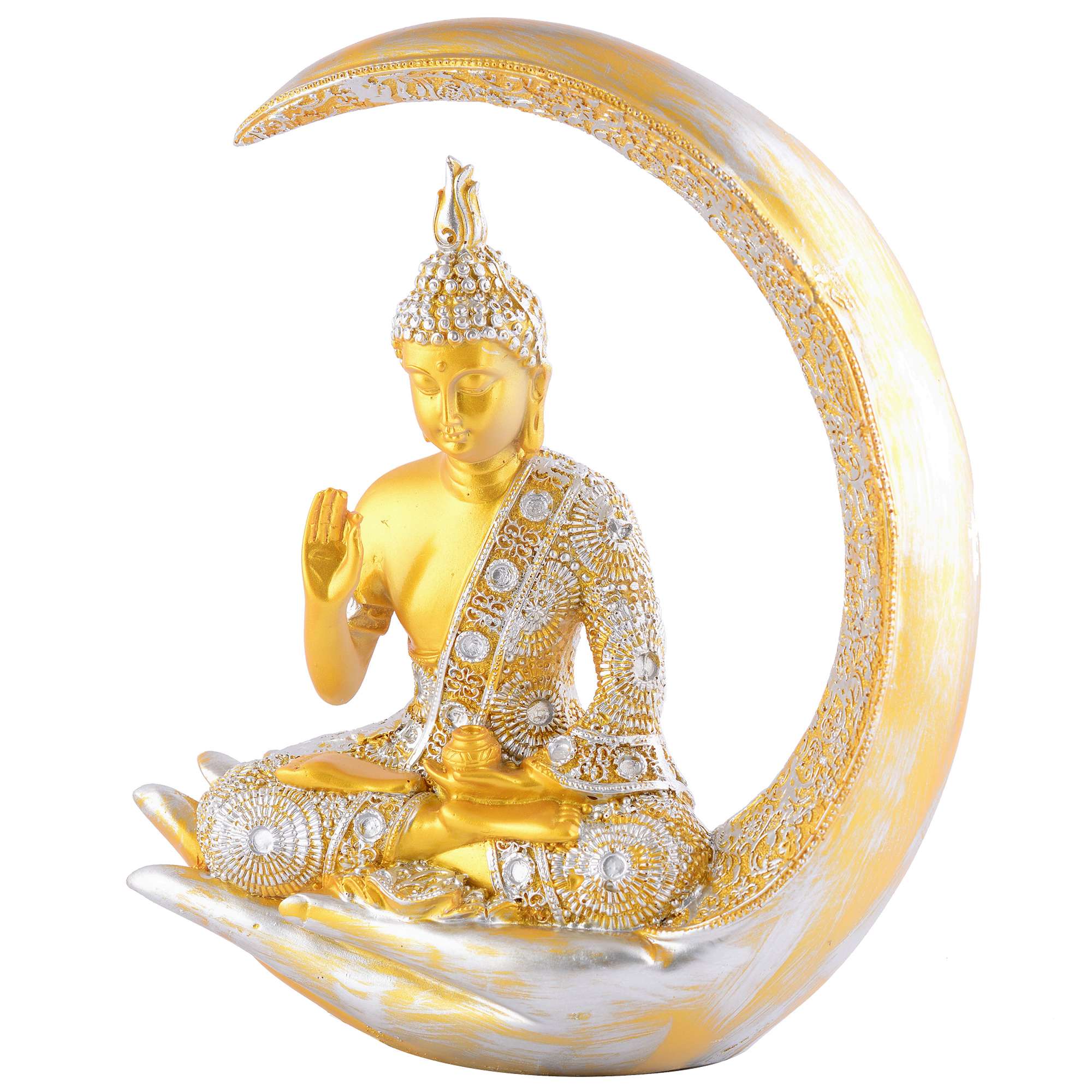 Buddha Idol Statue Showpiece Gift Gifting Item Polystone Home Decor Decoration