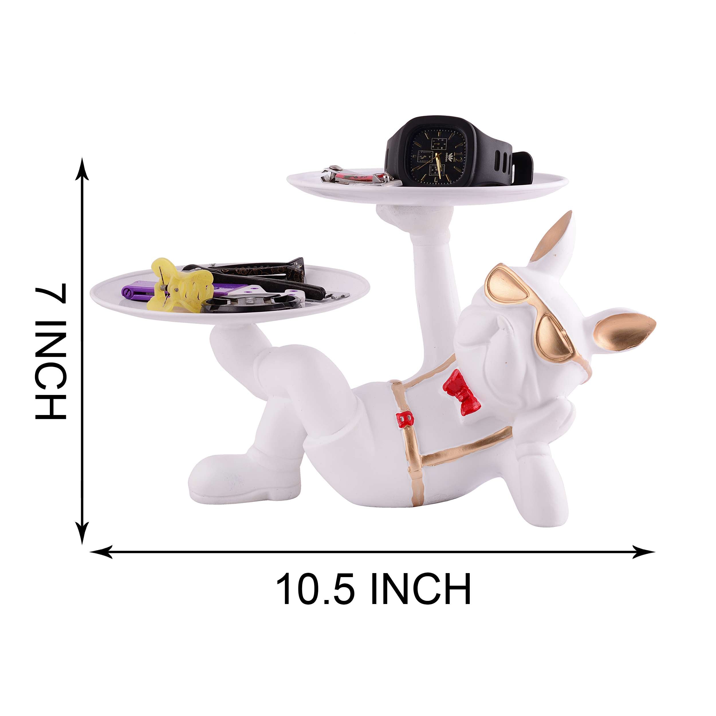 Cool Dog Showpiece with Plate for Home Dcor Item | Kitchen,Bedroom,Office,Dinning Table Decorative Item