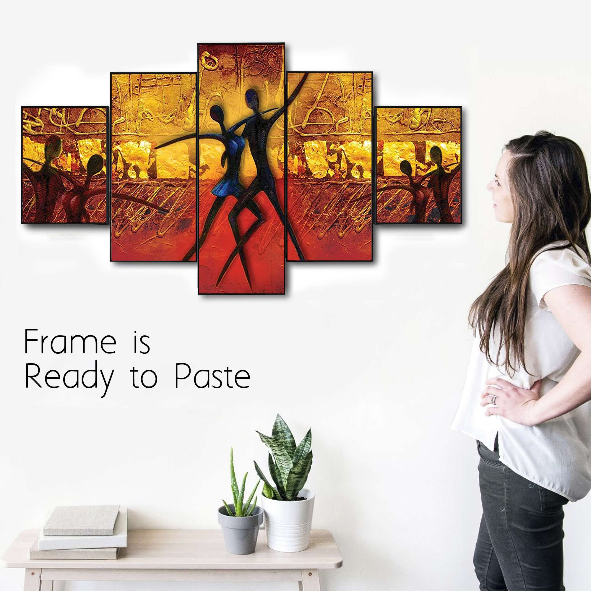 Set Of Five Framed Digital Wall Painting