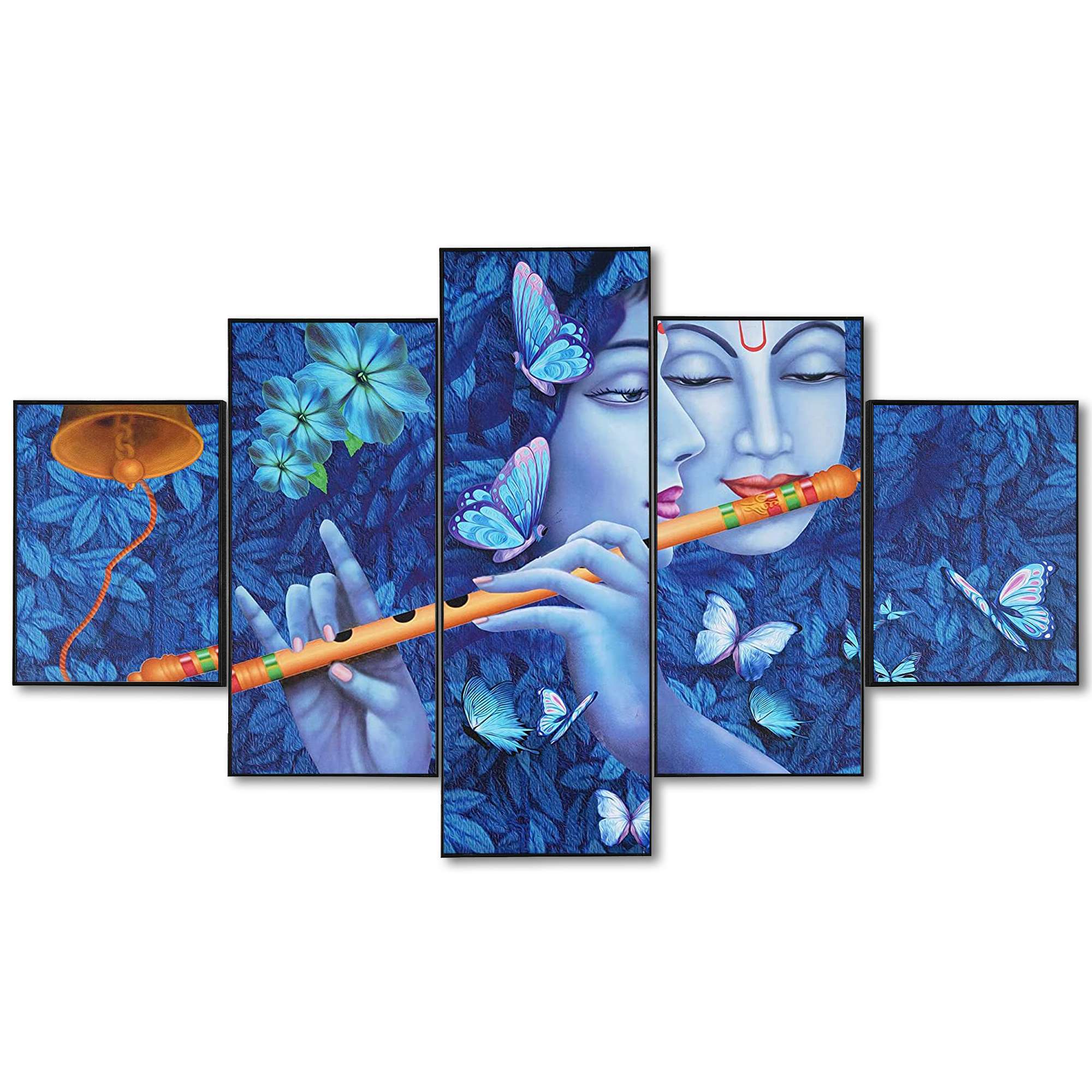 Set Of Five Framed Digital Wall Painting