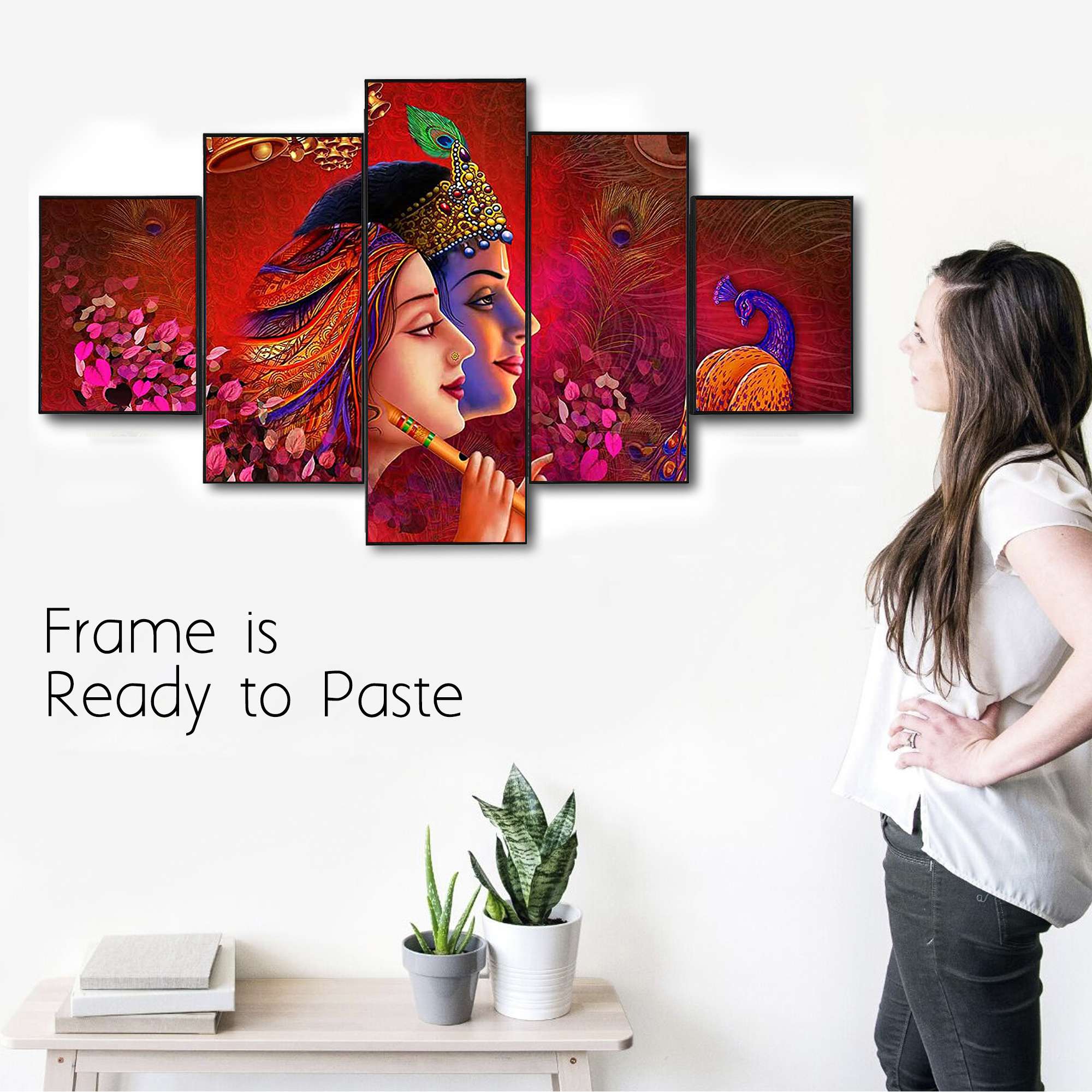 Set Of Five Framed Digital Wall Painting