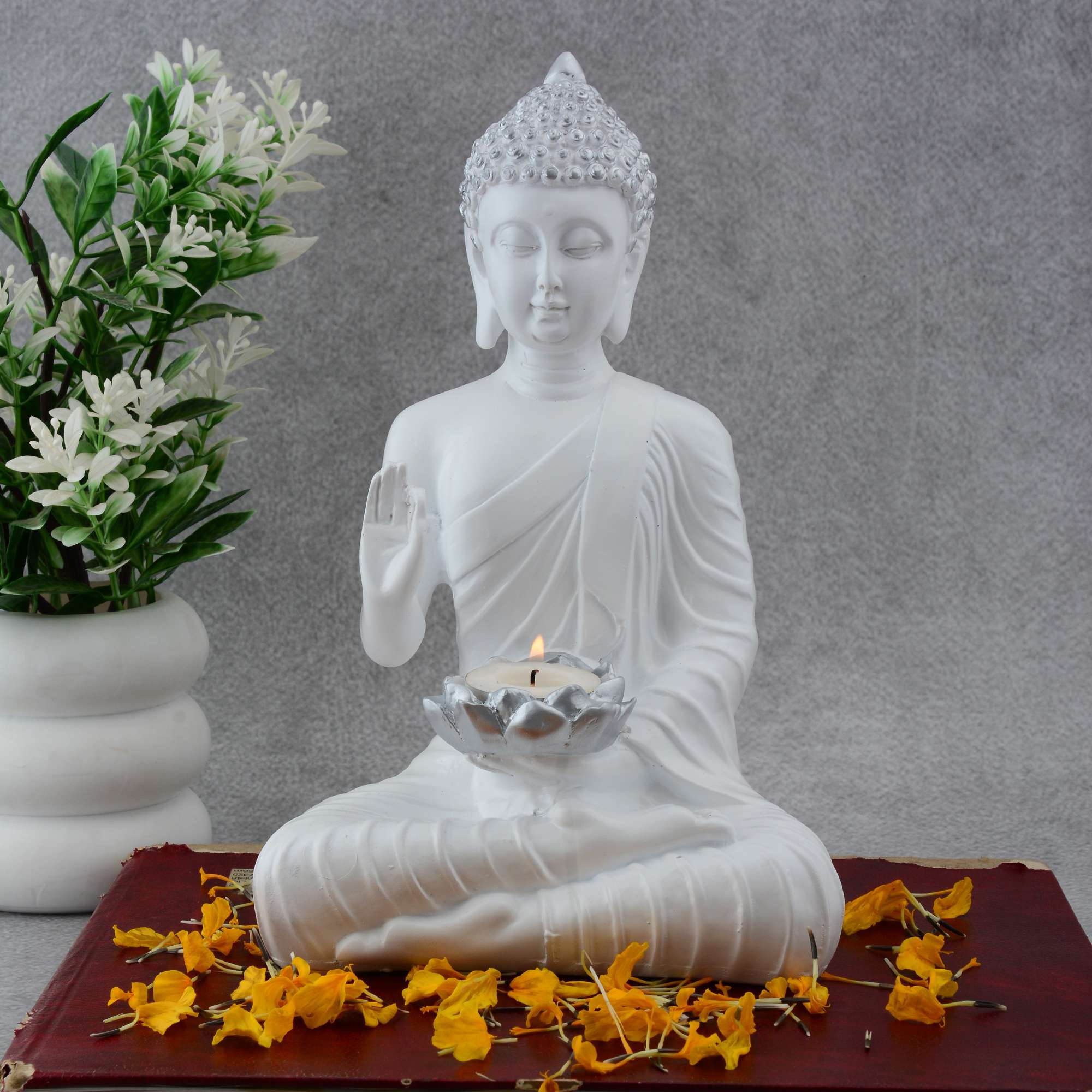 Buddha Idol Statue Showpiece Gift Gifting Item Polystone Home Decor Decoration