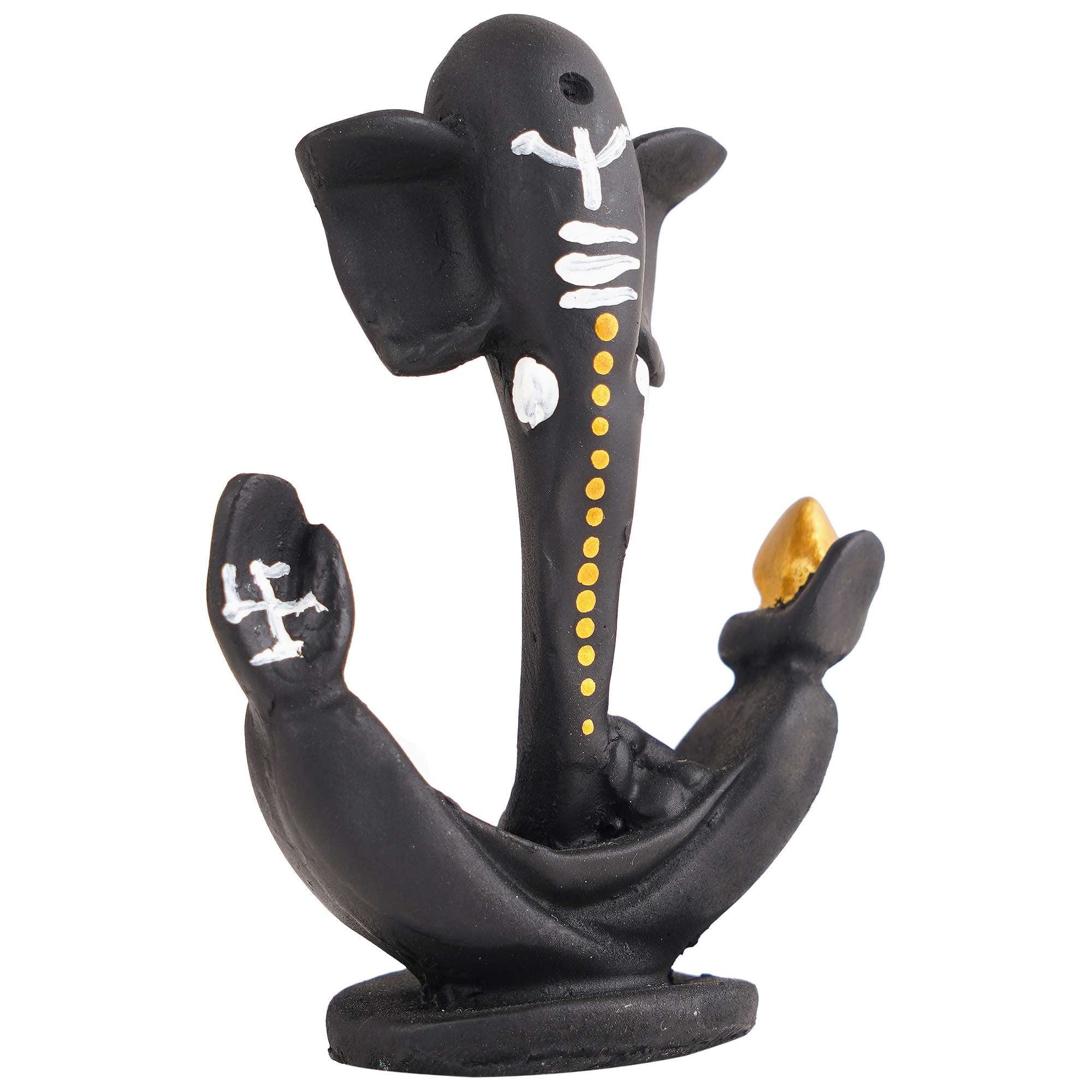 Ganesha Statue  Idol Shriganesh Bhagwan Murti / Home, Office Decor / Car Dashboard / Side Table Brass Ganpati / Lord Vinayaka Statue / God of Luck & Success Sculpture / Gift Items