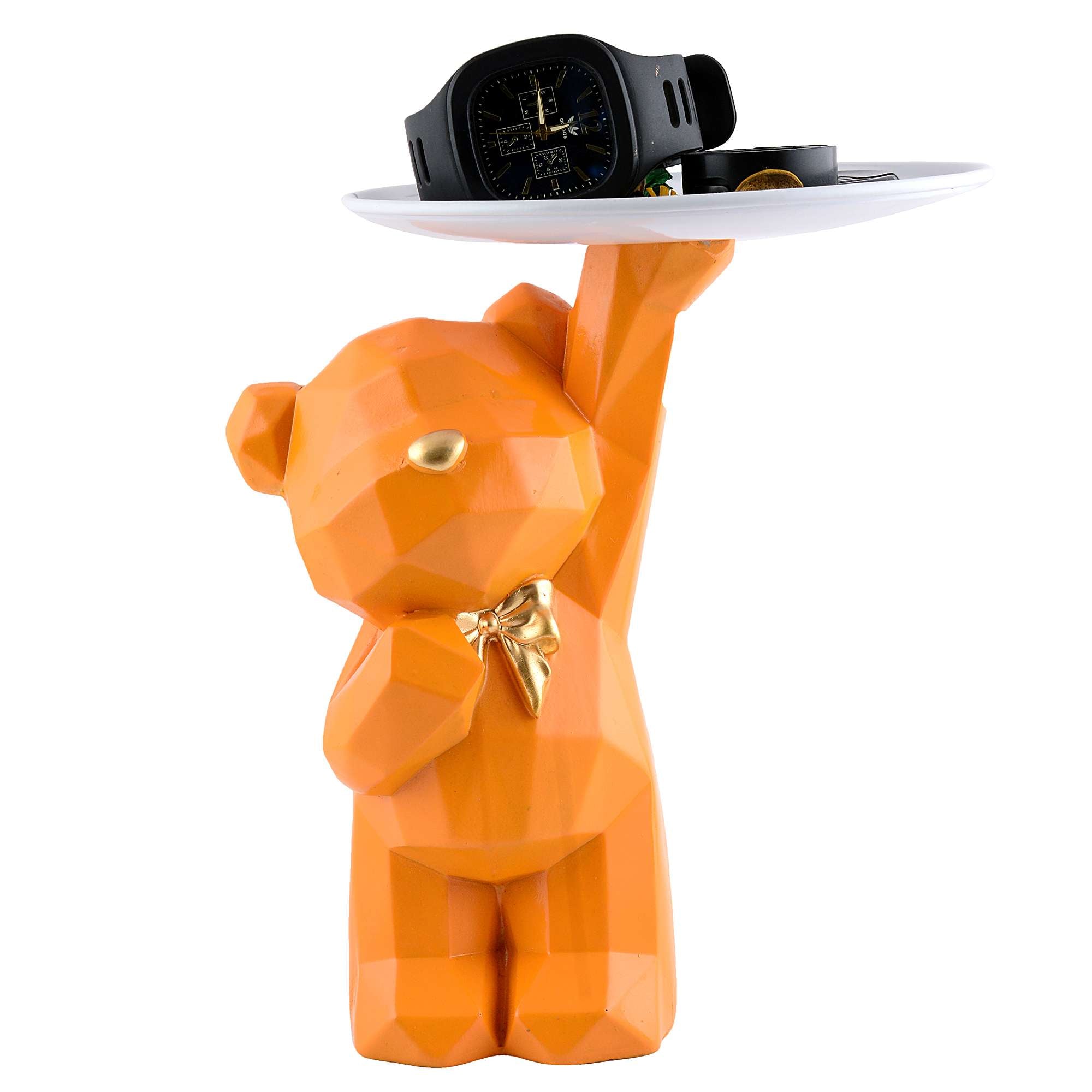 Cool Taddy Bear Showpiece for Home Decorative Showpiece | Taddy Bear with Paltter Statue for Home Decor Showpiece | Home Kitchen Decor | Office Decorative Item -2