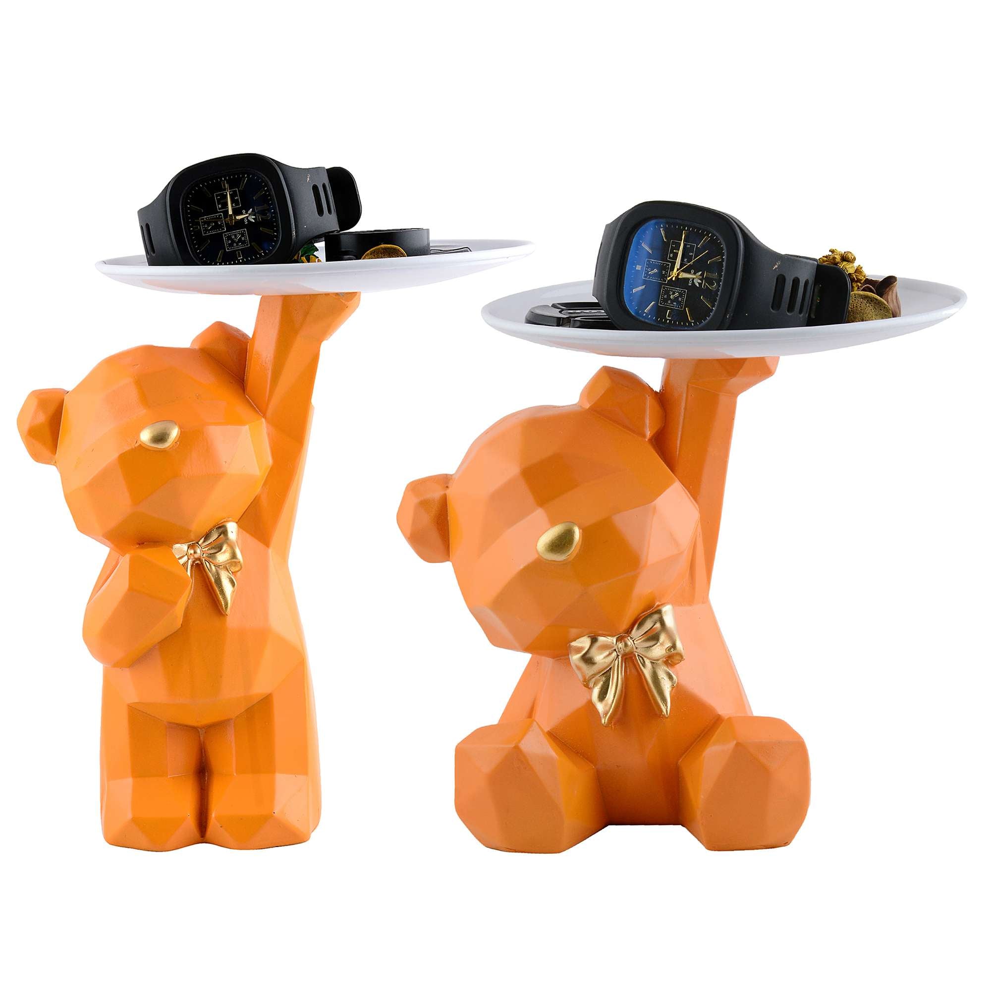 Cool Taddy Bear Showpiece for Home Decorative Showpiece | Taddy Bear with Paltter Statue for Home Decor Showpiece | Home Kitchen Decor | Office Decorative Item -3
