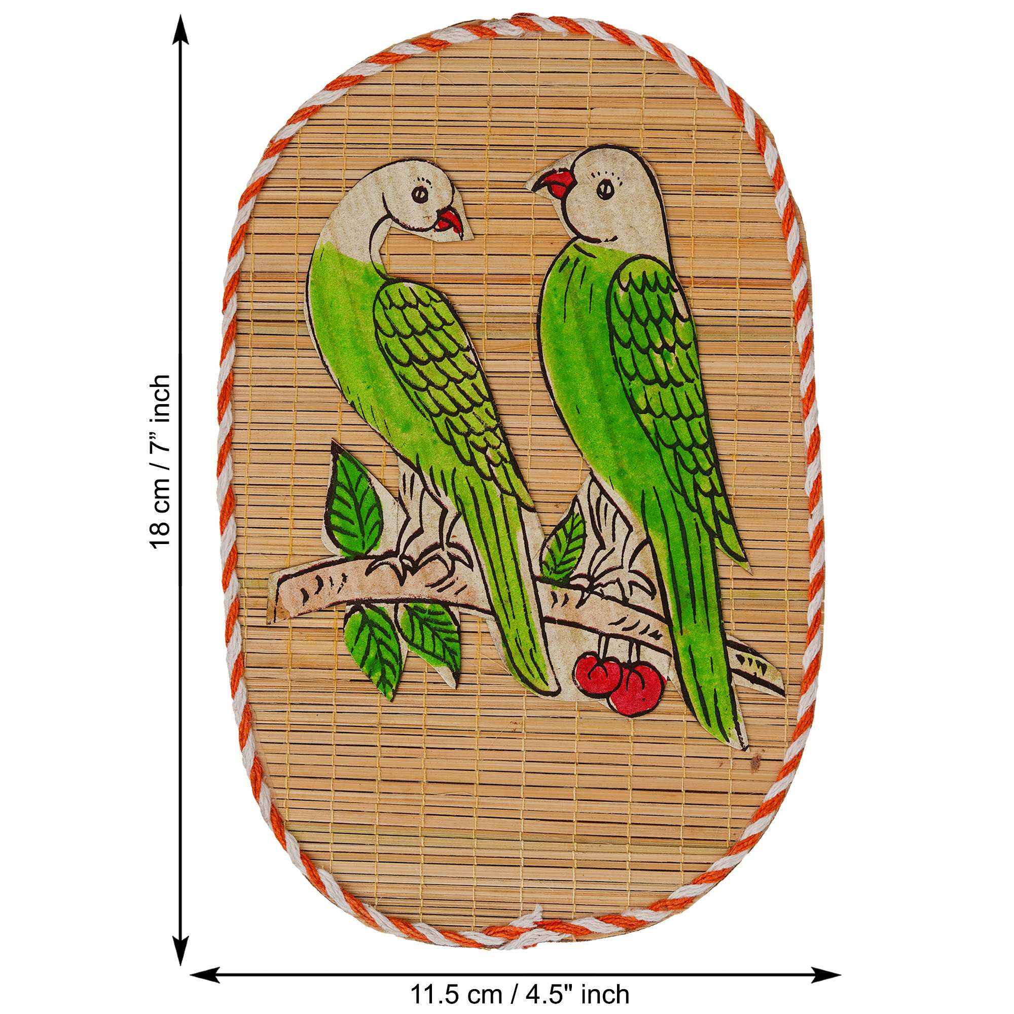 Parrot Couple Bamboo Art For Home Decor | Bamboo Art For Bird's Lovers