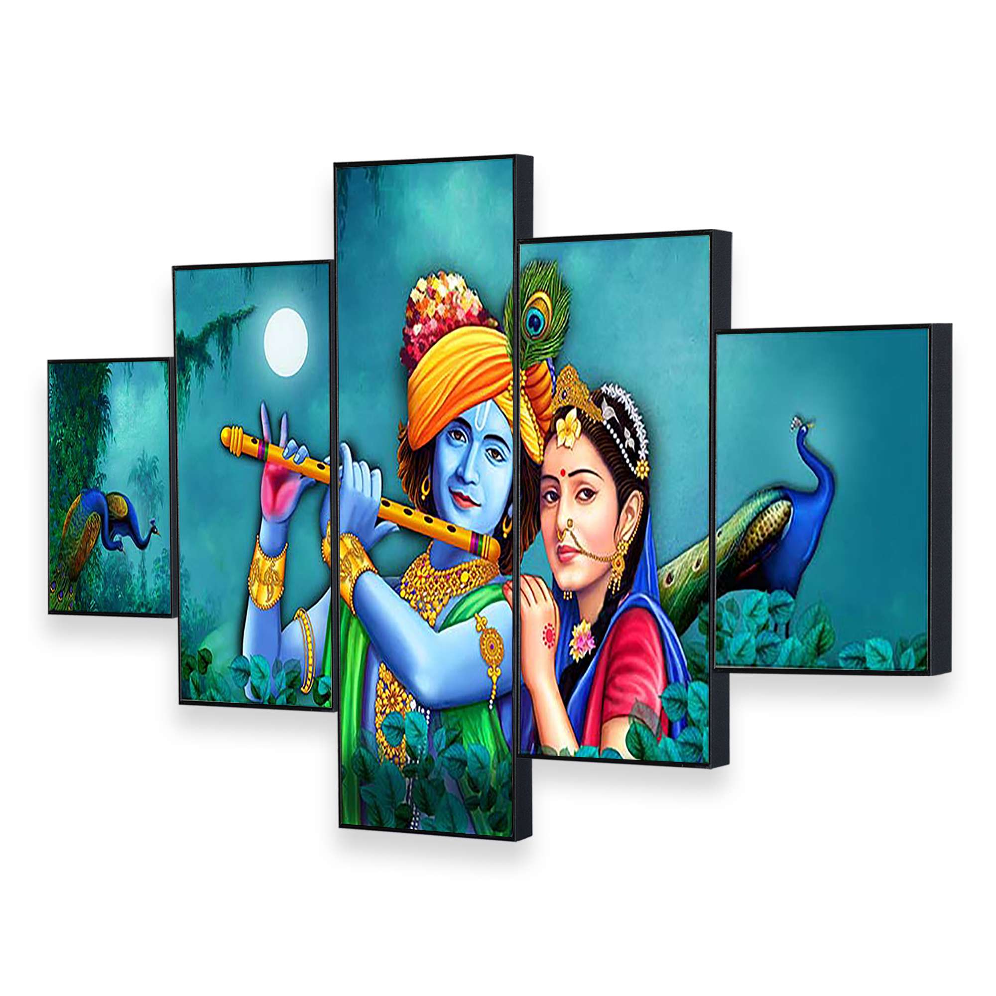 Set Of Five Framed Digital Wall Painting