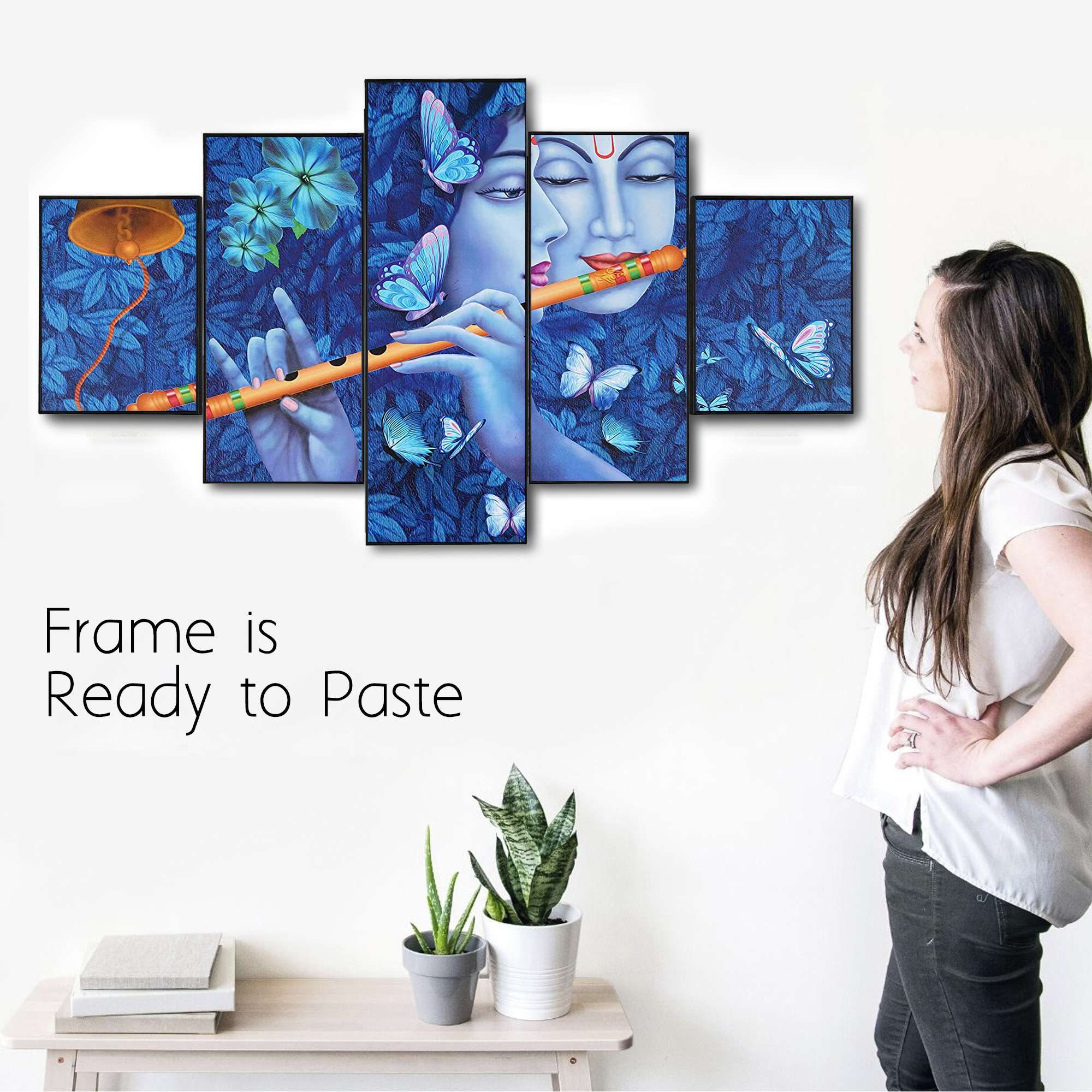 Set Of Five Framed Digital Wall Painting
